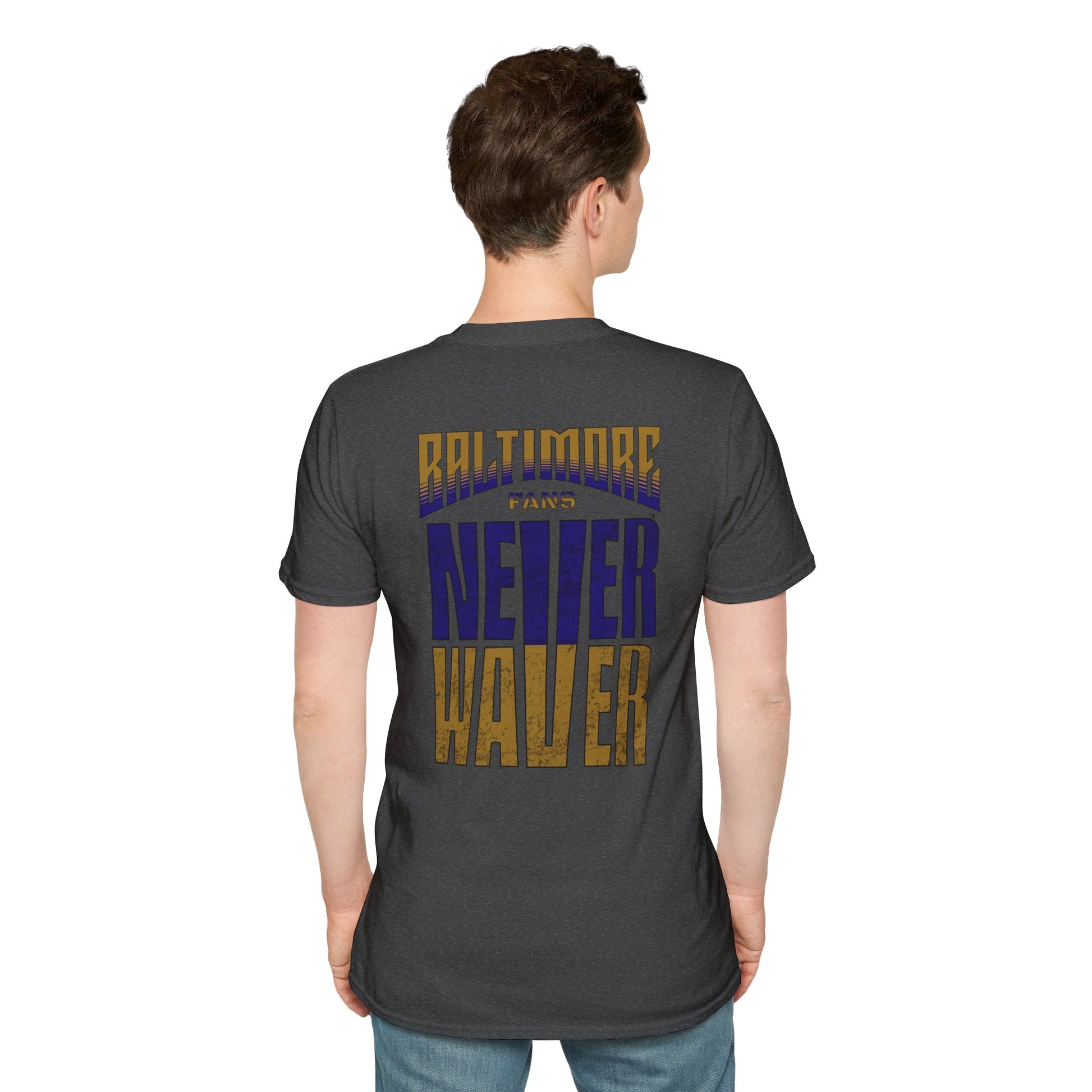 Baltimore Fans Never Waver Unisex Softstyle T-Shirt - Never Waver
