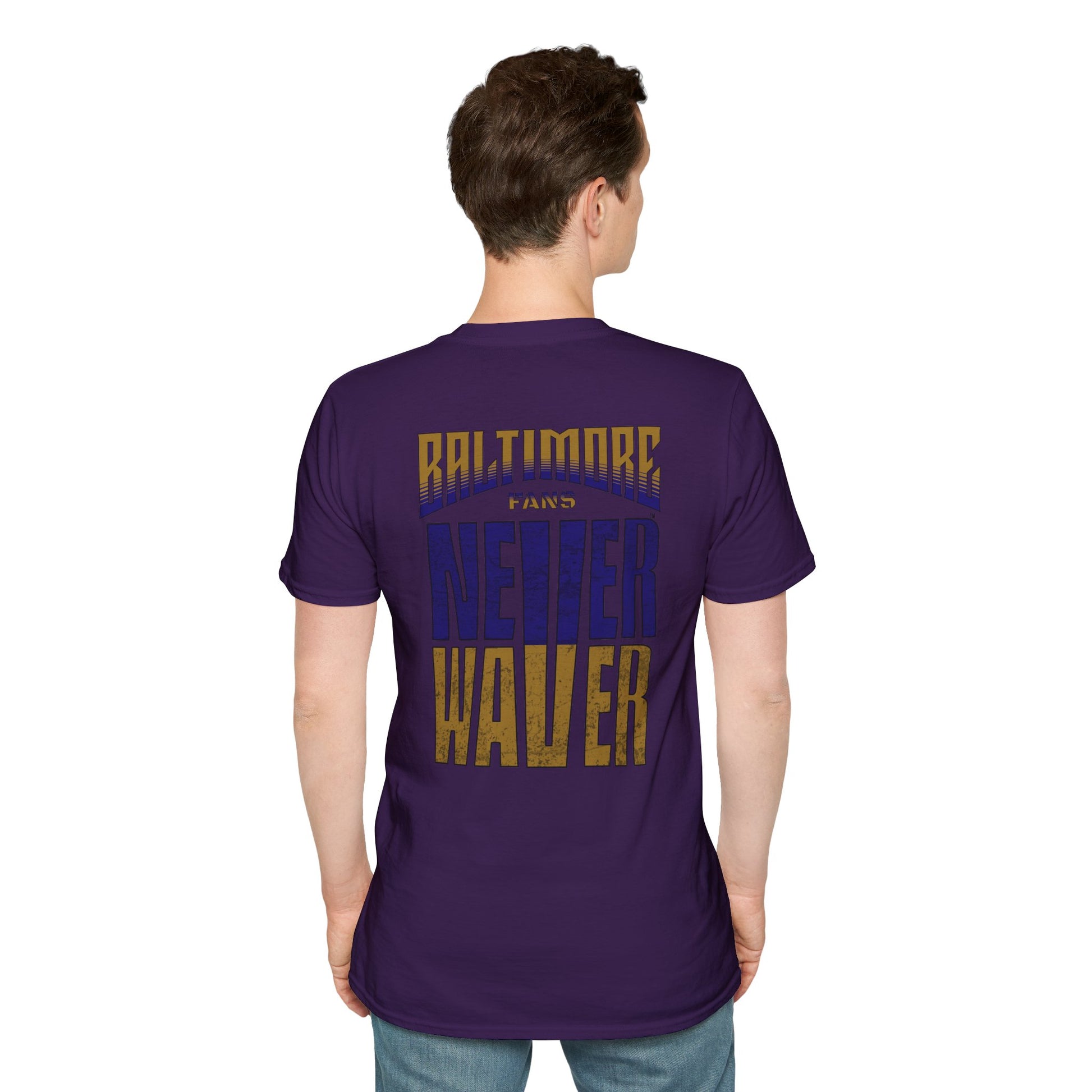 Baltimore Fans Never Waver Unisex Softstyle T-Shirt - Never Waver