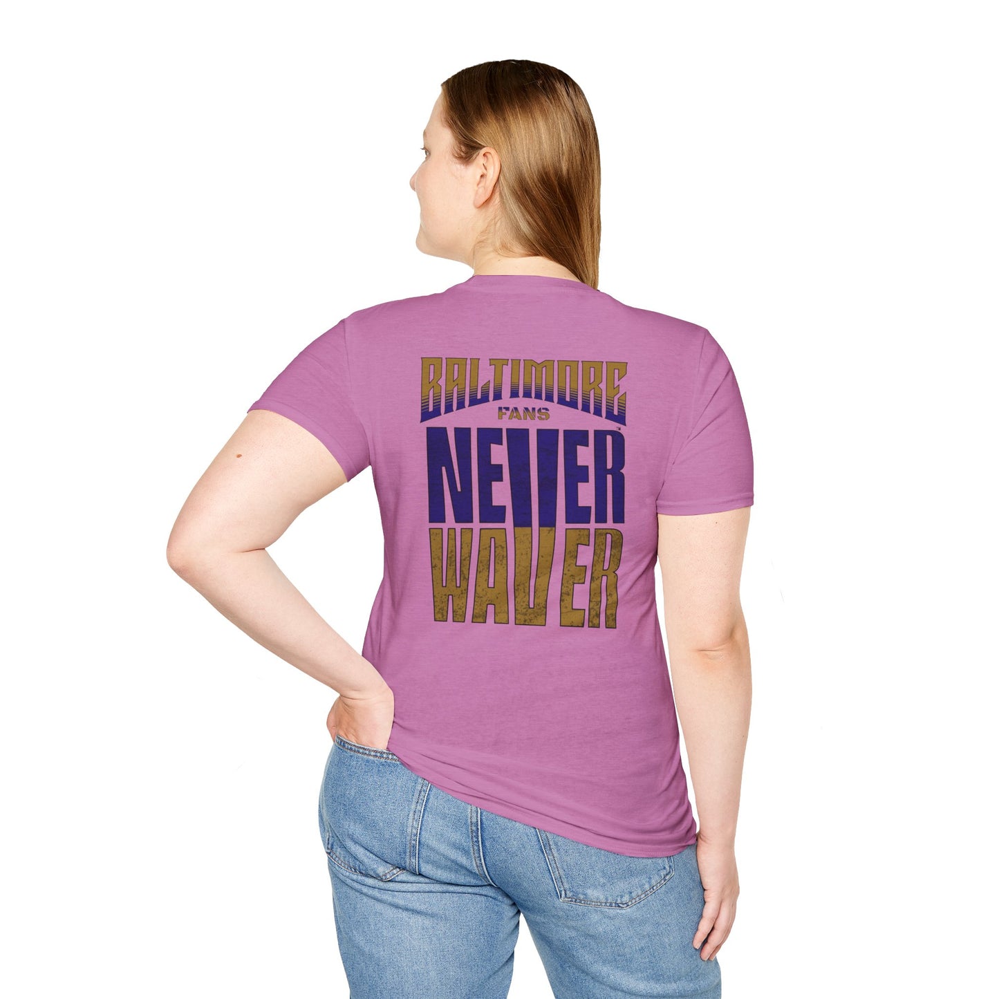 Baltimore Fans Never Waver Unisex Softstyle T-Shirt - Never Waver