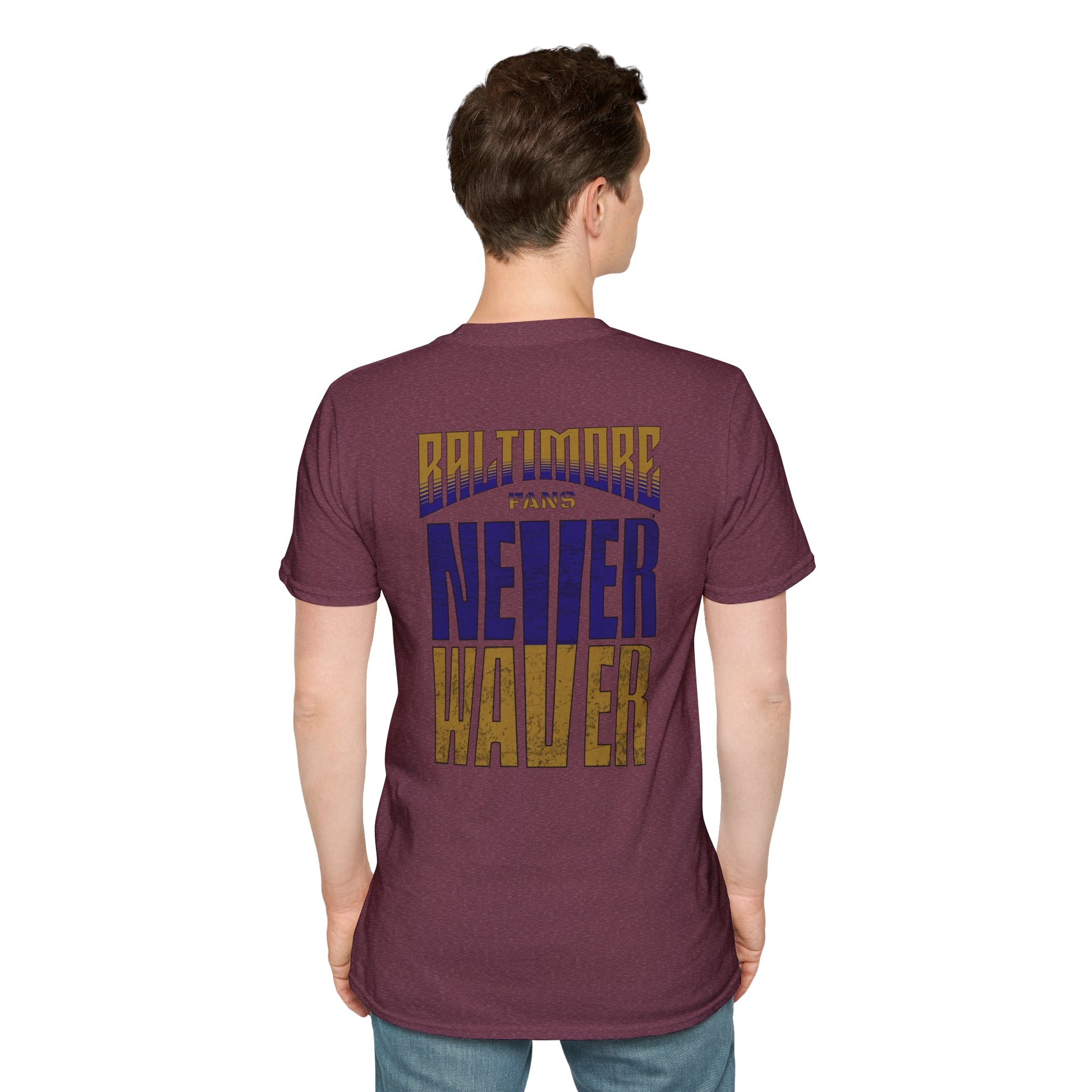 Baltimore Fans Never Waver Unisex Softstyle T-Shirt - Never Waver