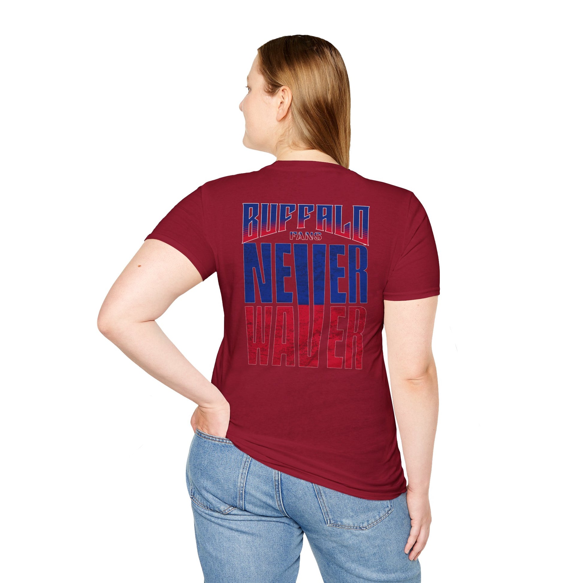 Buffalo Fans Never Waver Unisex Softstyle T-Shirt - Never Waver
