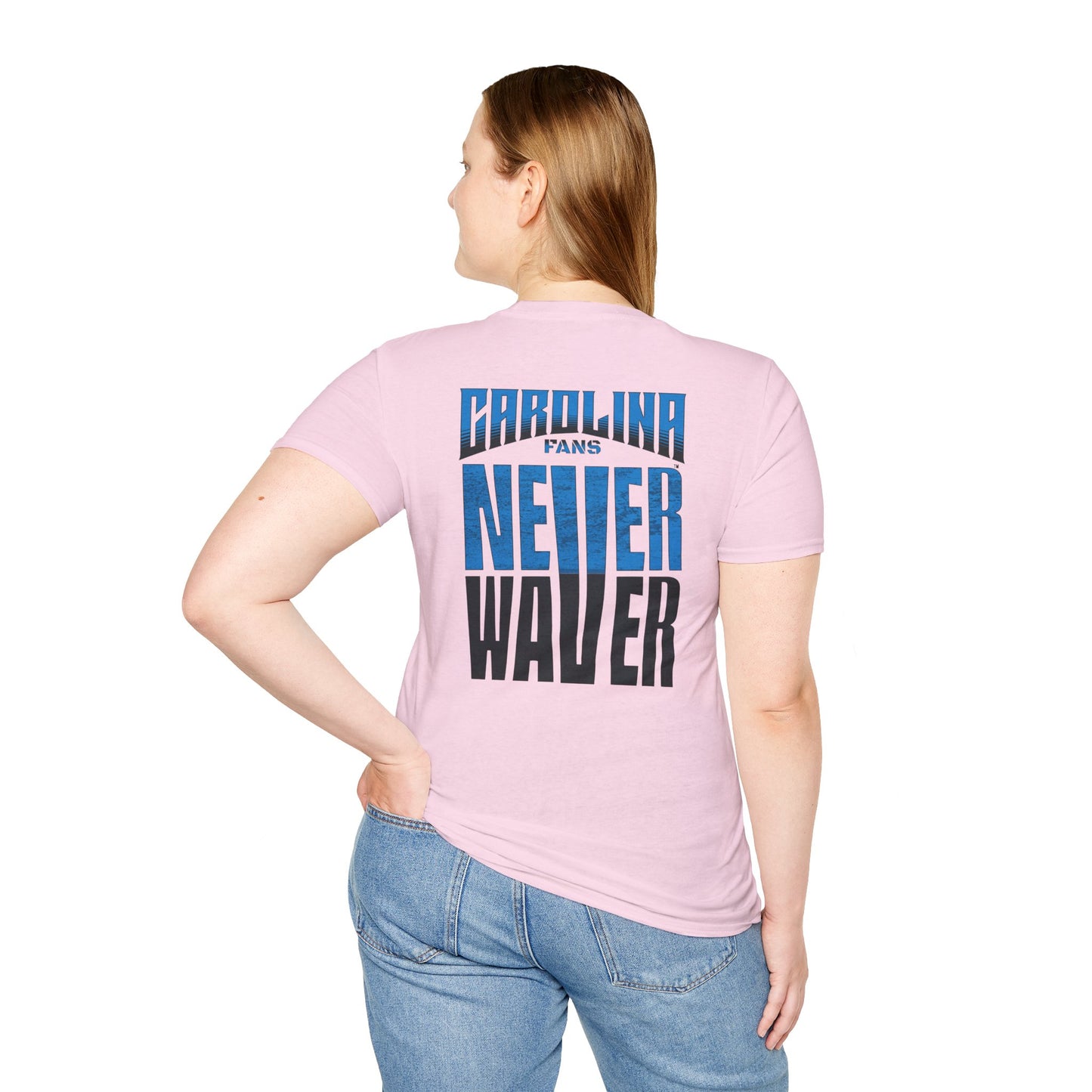 Carolina Fans Never Waver Unisex Softstyle T-Shirt - Never Waver