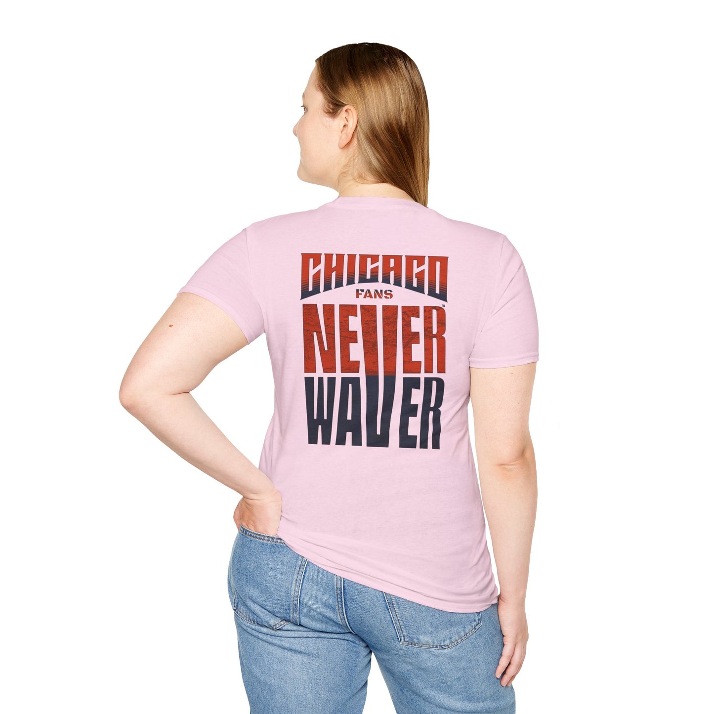 Chicago Fans Never Waver Unisex Softstyle T-Shirt - Never Waver