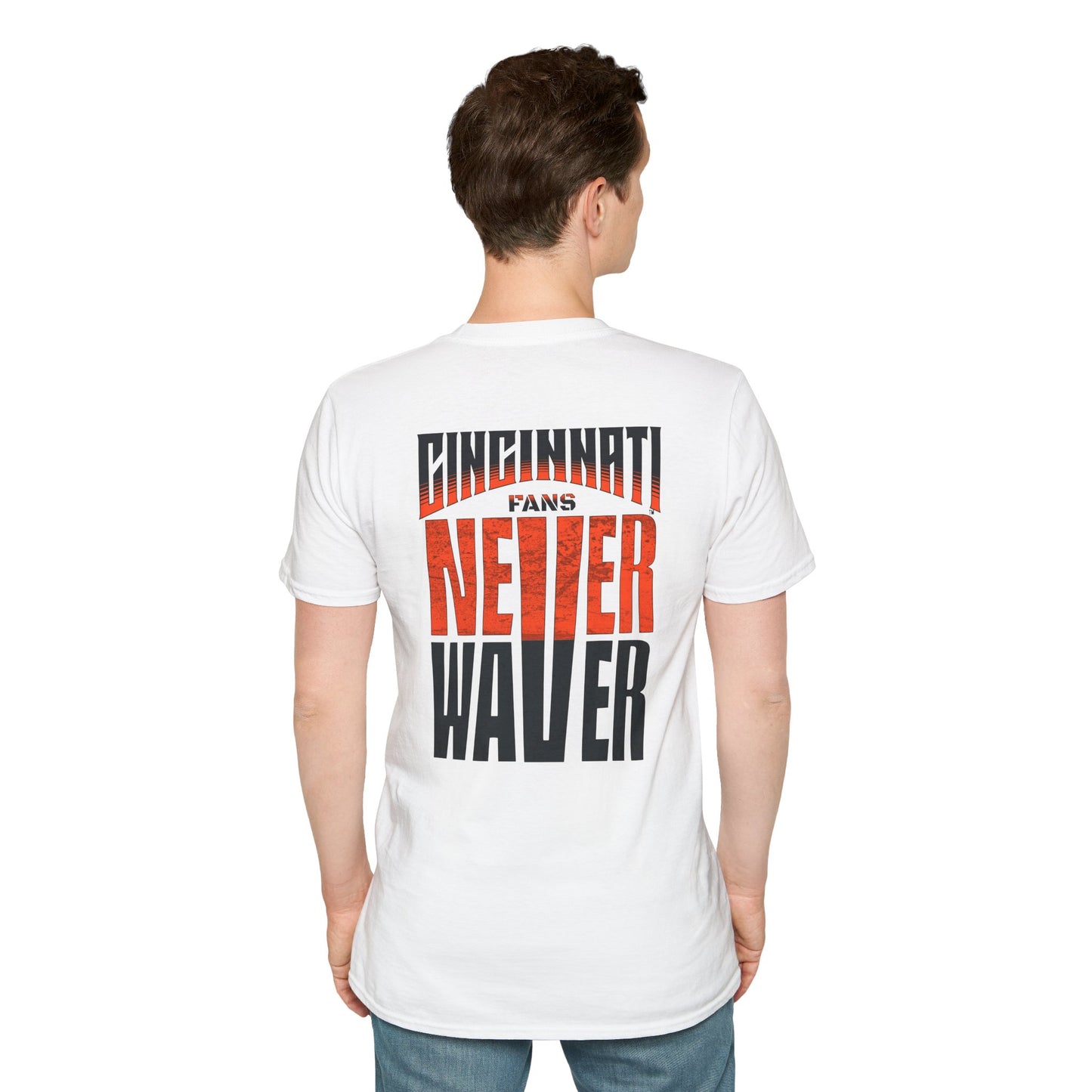 Cincinnati Fans Never Waver Unisex Softstyle T-Shirt - Never Waver