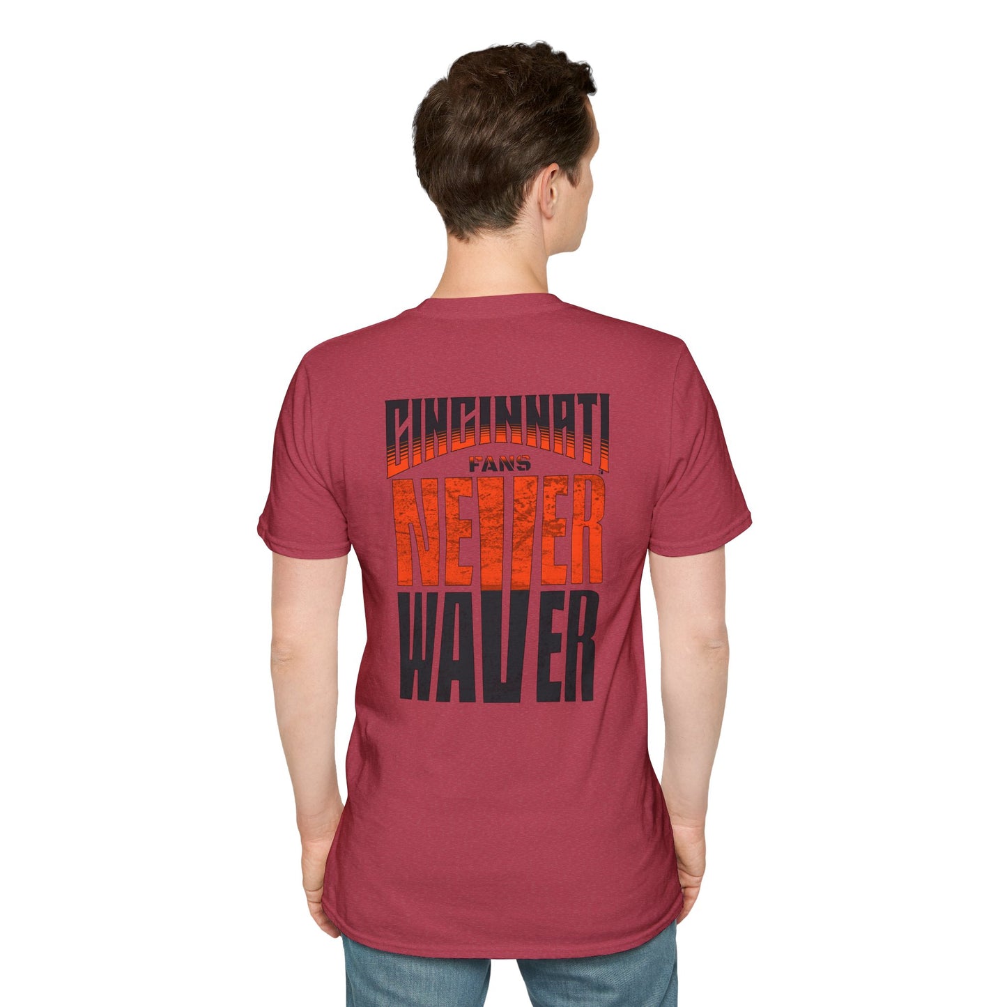 Cincinnati Fans Never Waver Unisex Softstyle T-Shirt - Never Waver