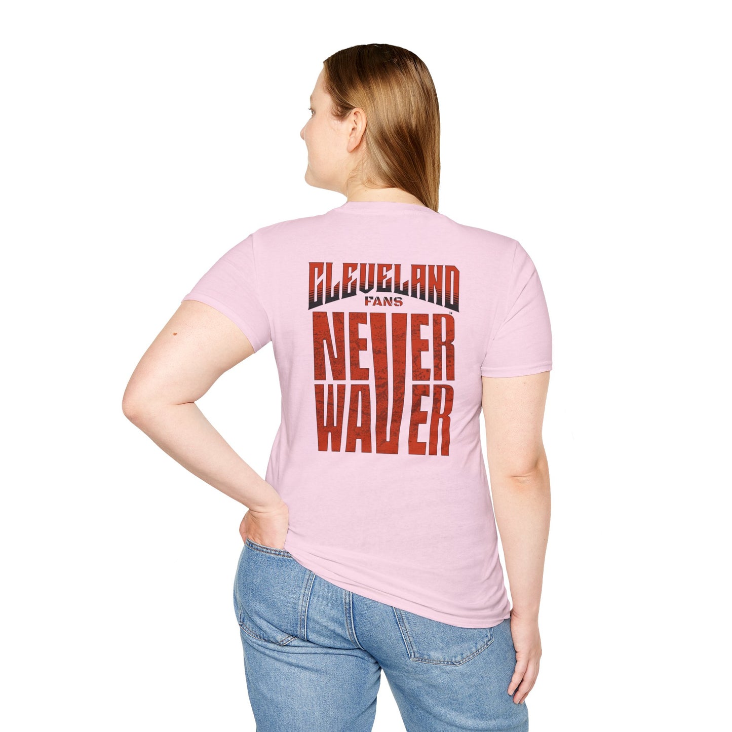 Cleveland Fans Never Waver Unisex Softstyle T-Shirt - Never Waver