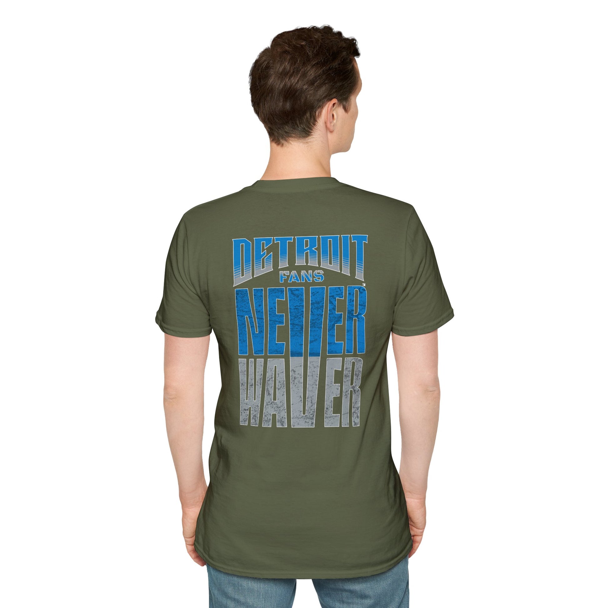 Detroit Fans Never Waver Unisex Softstyle T-Shirt - Never Waver