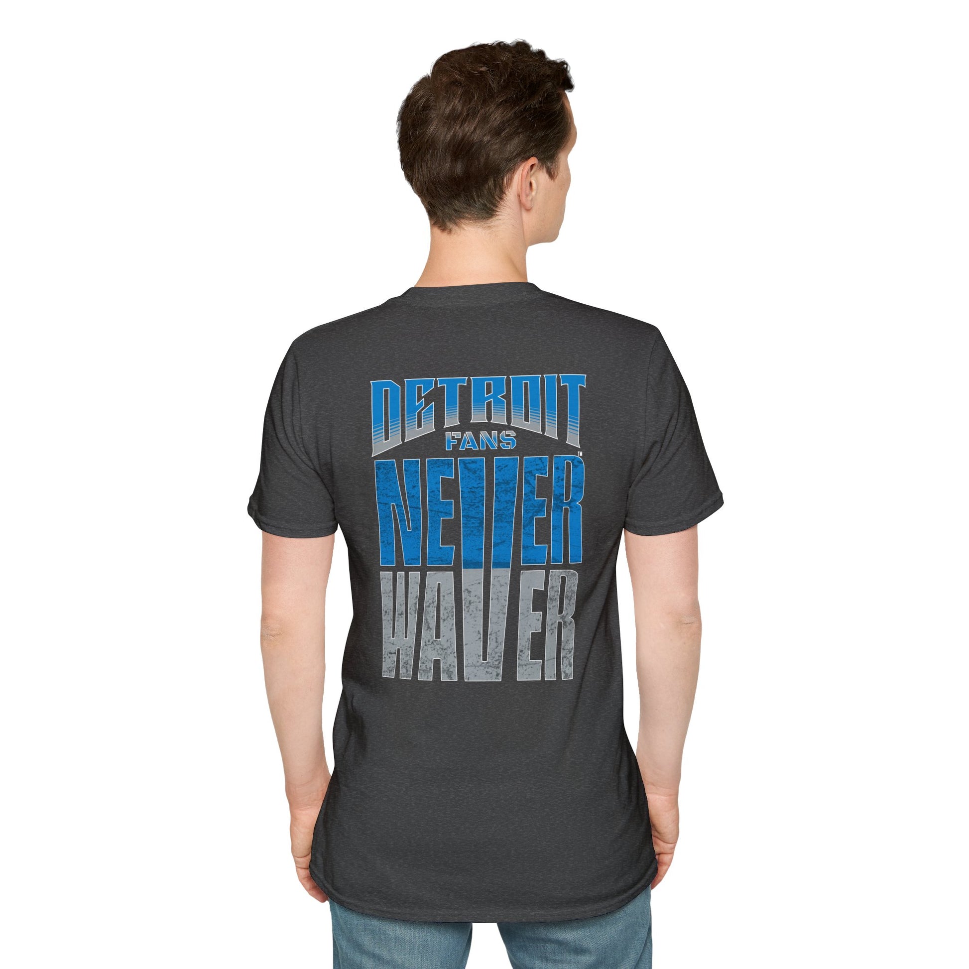 Detroit Fans Never Waver Unisex Softstyle T-Shirt - Never Waver