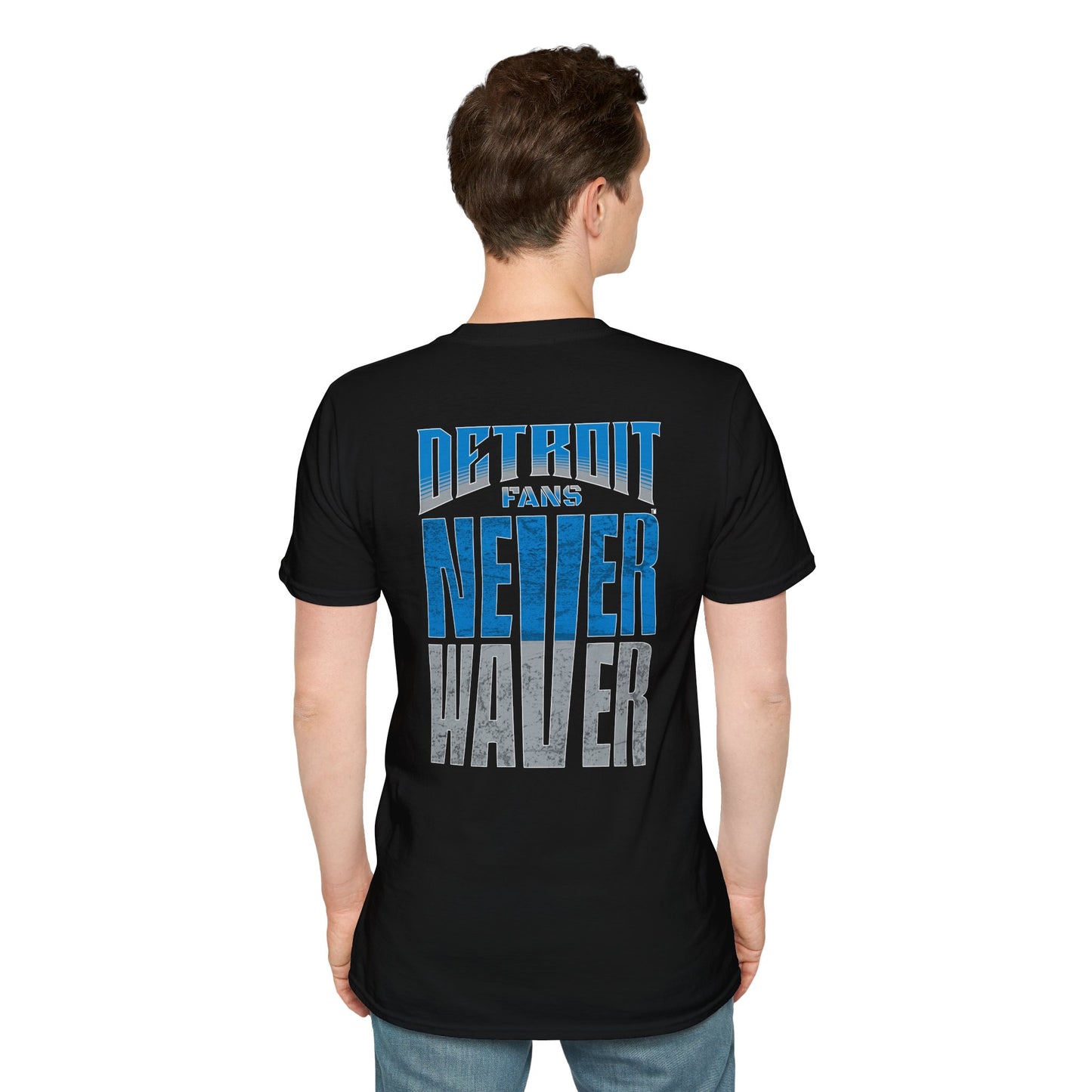 Detroit Fans Never Waver Unisex Softstyle T-Shirt - Never Waver