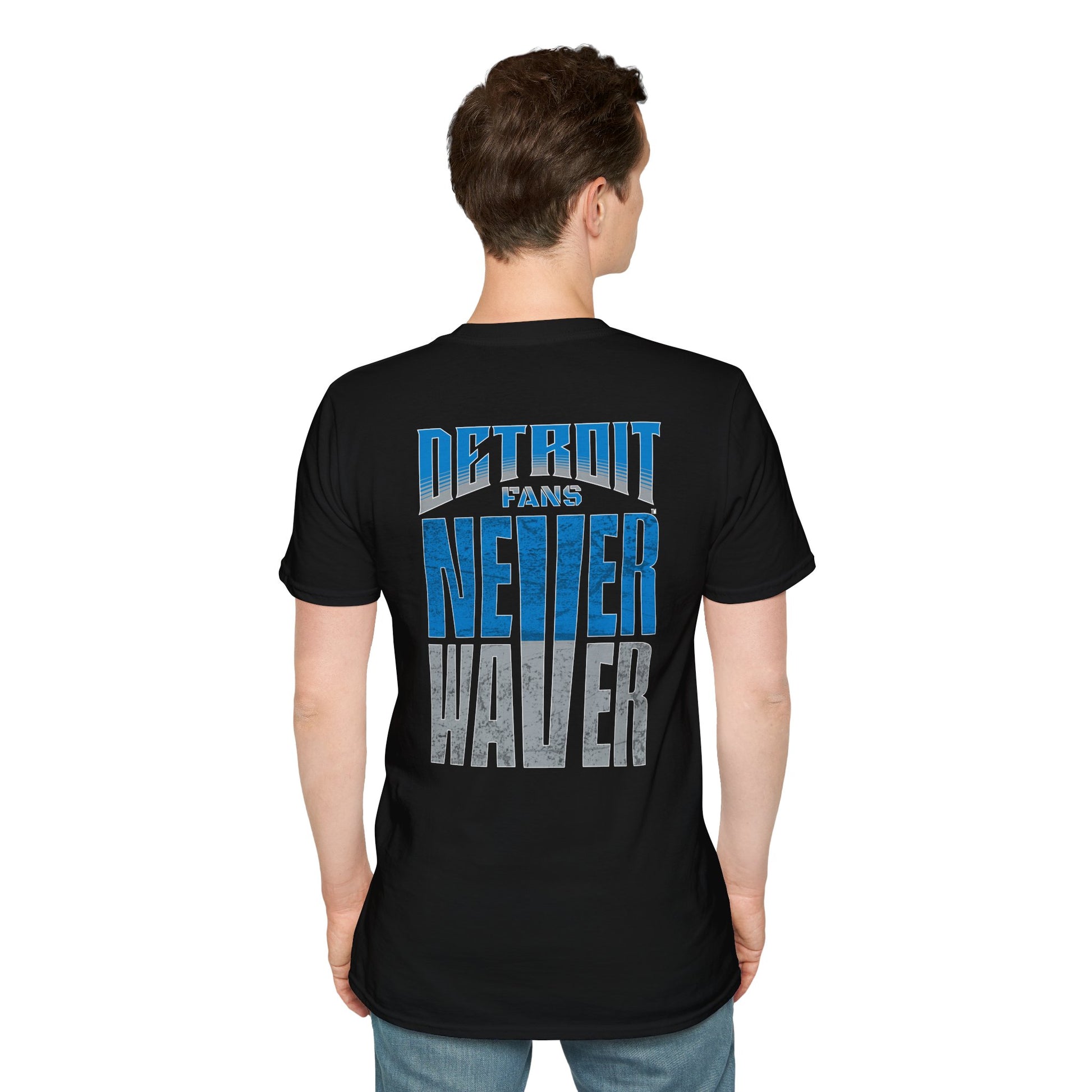 Detroit Fans Never Waver Unisex Softstyle T-Shirt - Never Waver