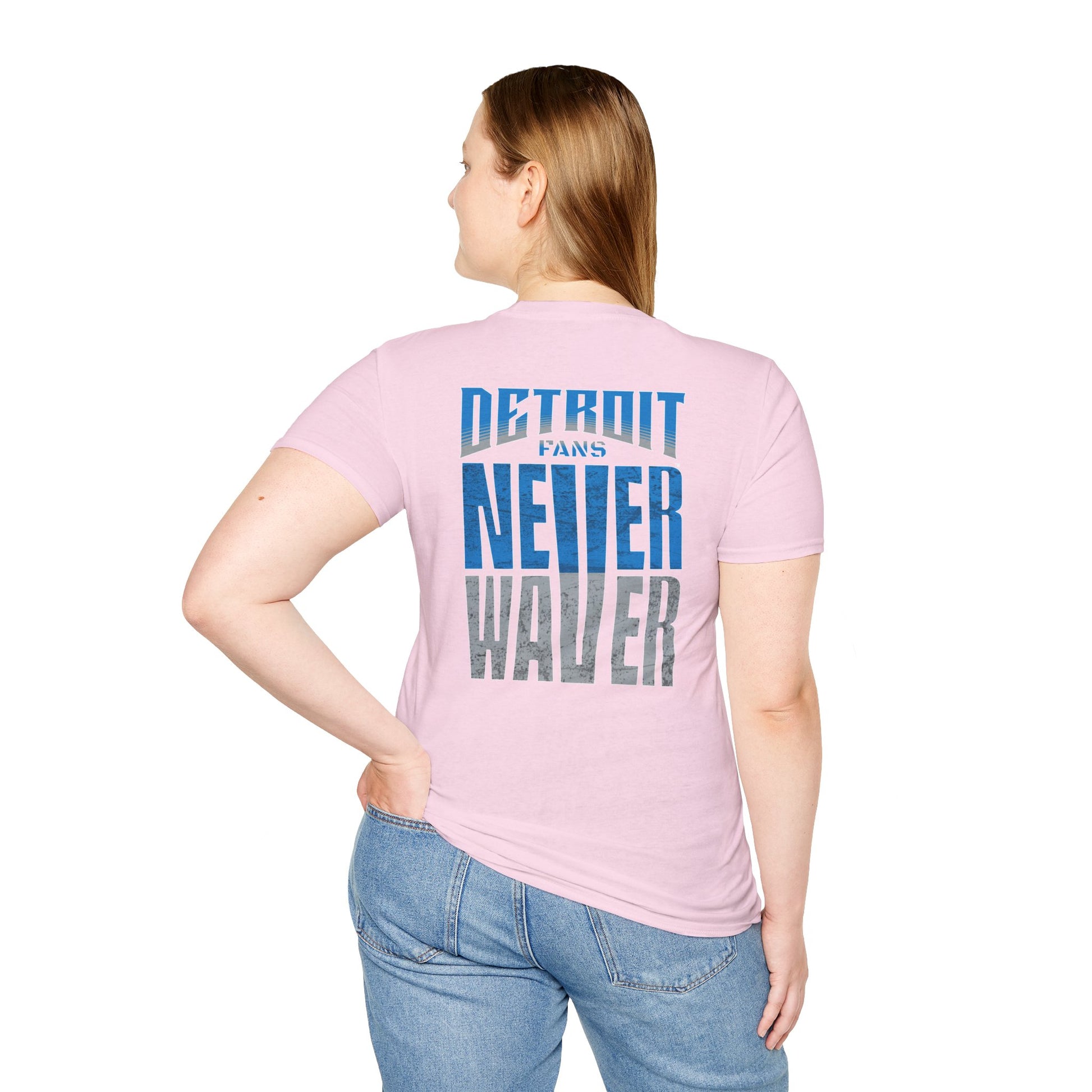 Detroit Fans Never Waver Unisex Softstyle T-Shirt - Never Waver
