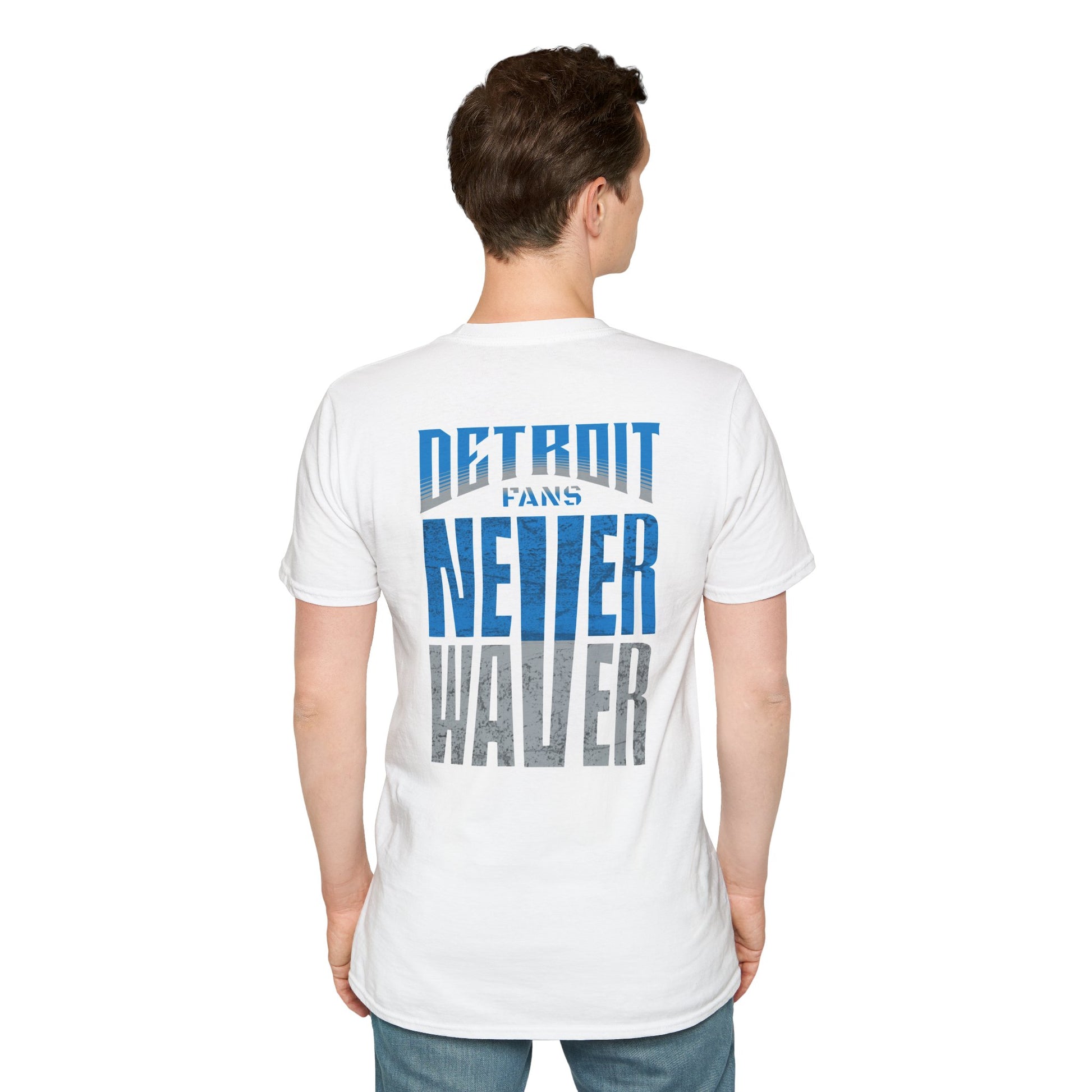 Detroit Fans Never Waver Unisex Softstyle T-Shirt - Never Waver