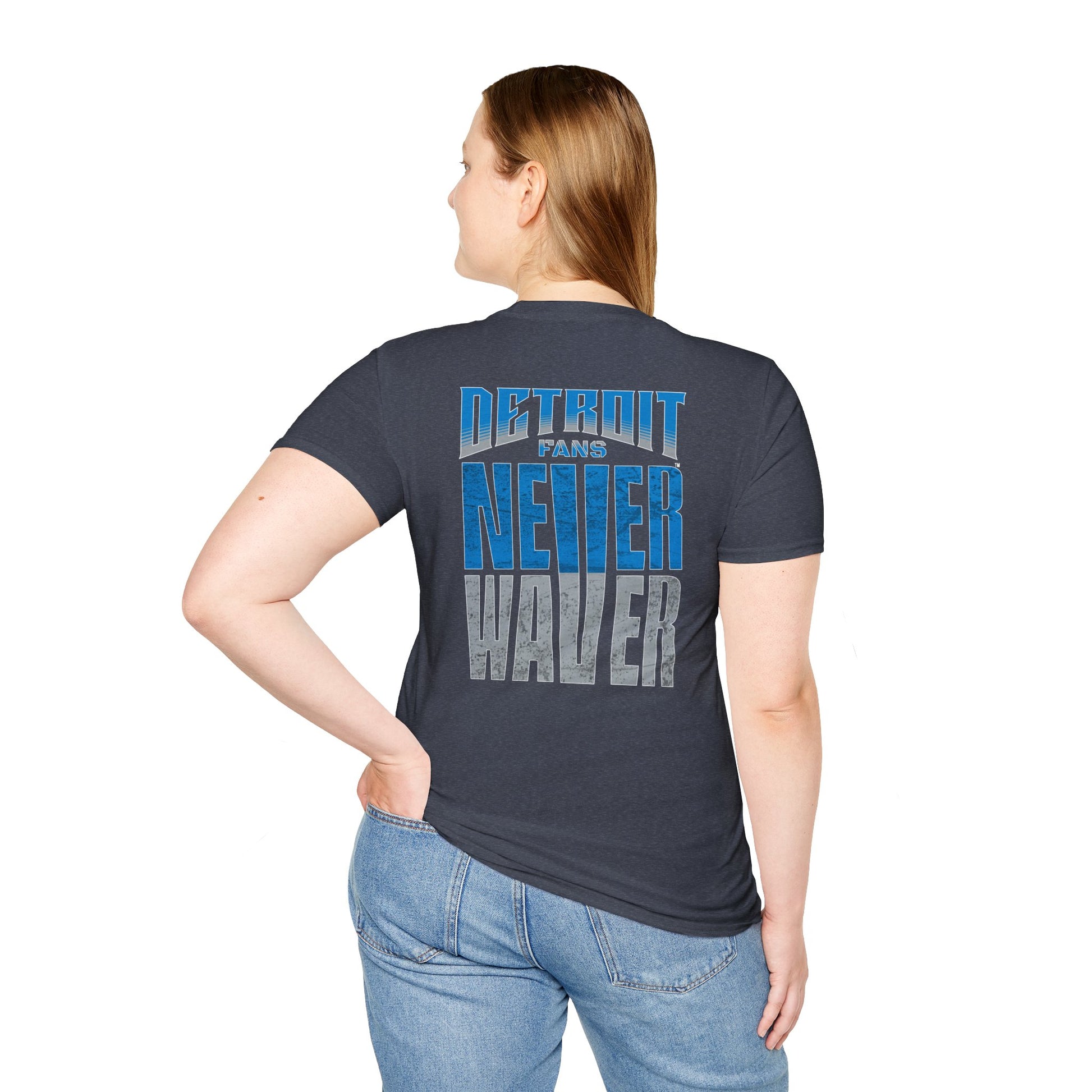 Detroit Fans Never Waver Unisex Softstyle T-Shirt - Never Waver