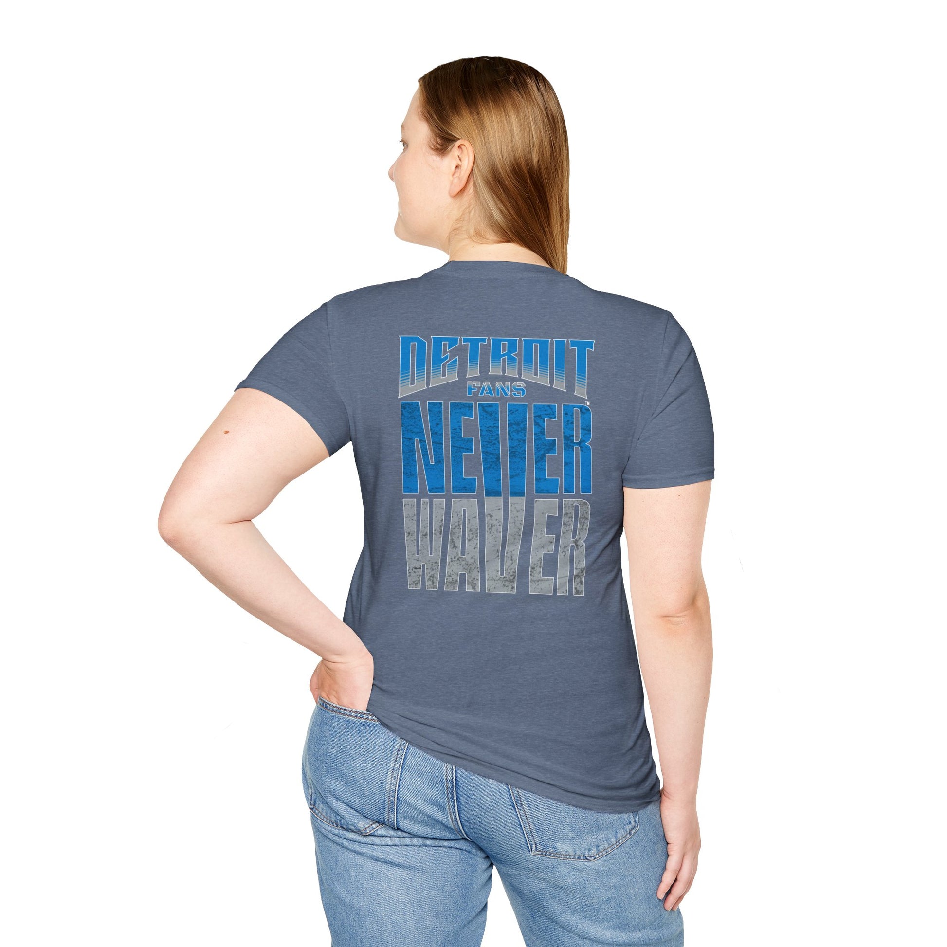 Detroit Fans Never Waver Unisex Softstyle T-Shirt - Never Waver