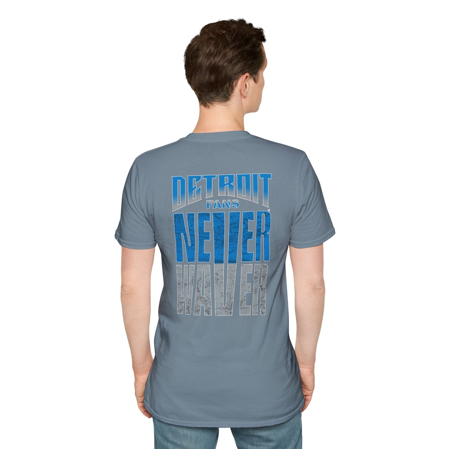 Detroit Fans Never Waver Unisex Softstyle T-Shirt - Never Waver