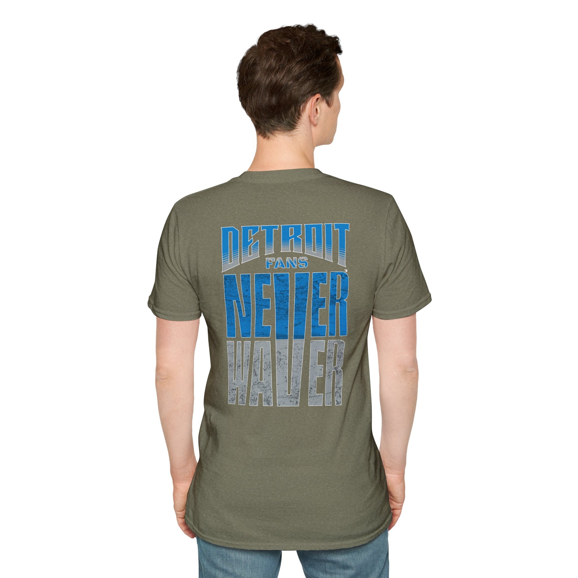 Detroit Fans Never Waver Unisex Softstyle T-Shirt - Never Waver