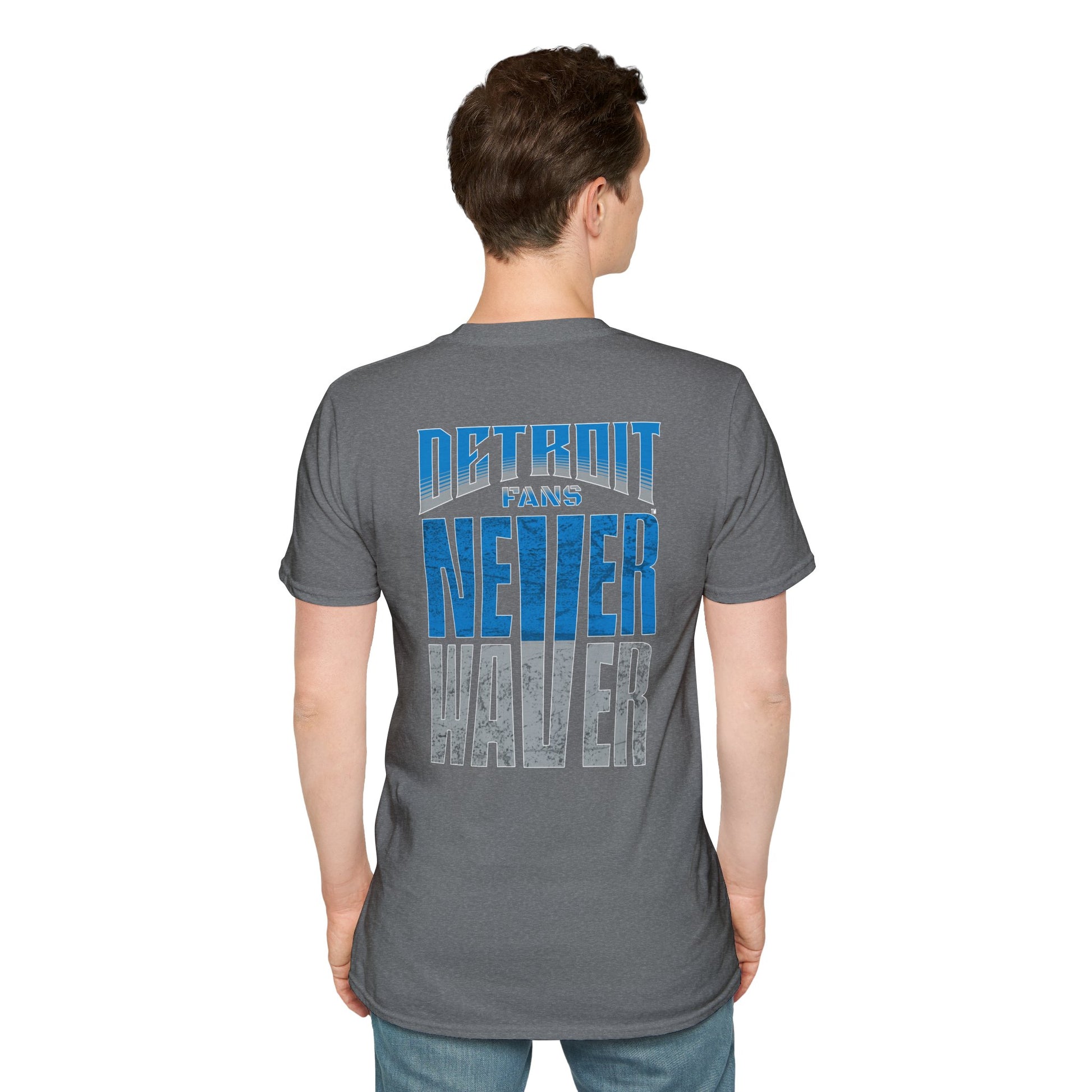 Detroit Fans Never Waver Unisex Softstyle T-Shirt - Never Waver