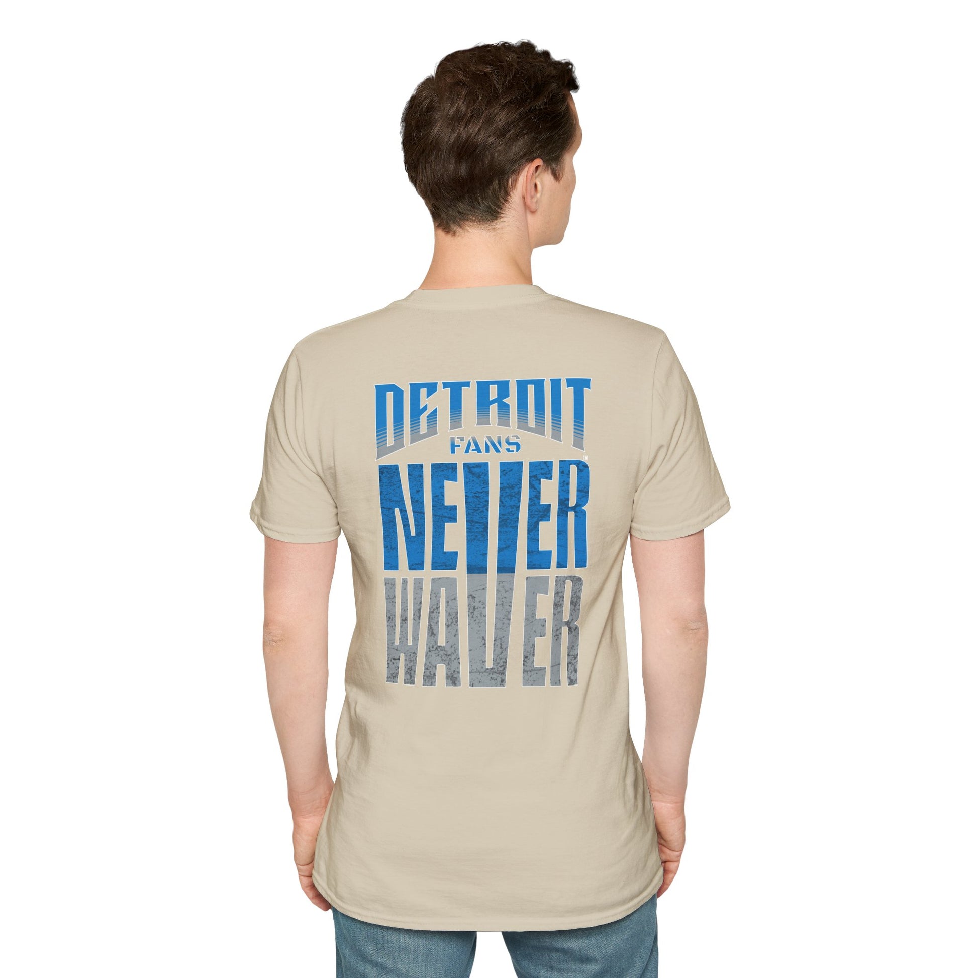 Detroit Fans Never Waver Unisex Softstyle T-Shirt - Never Waver