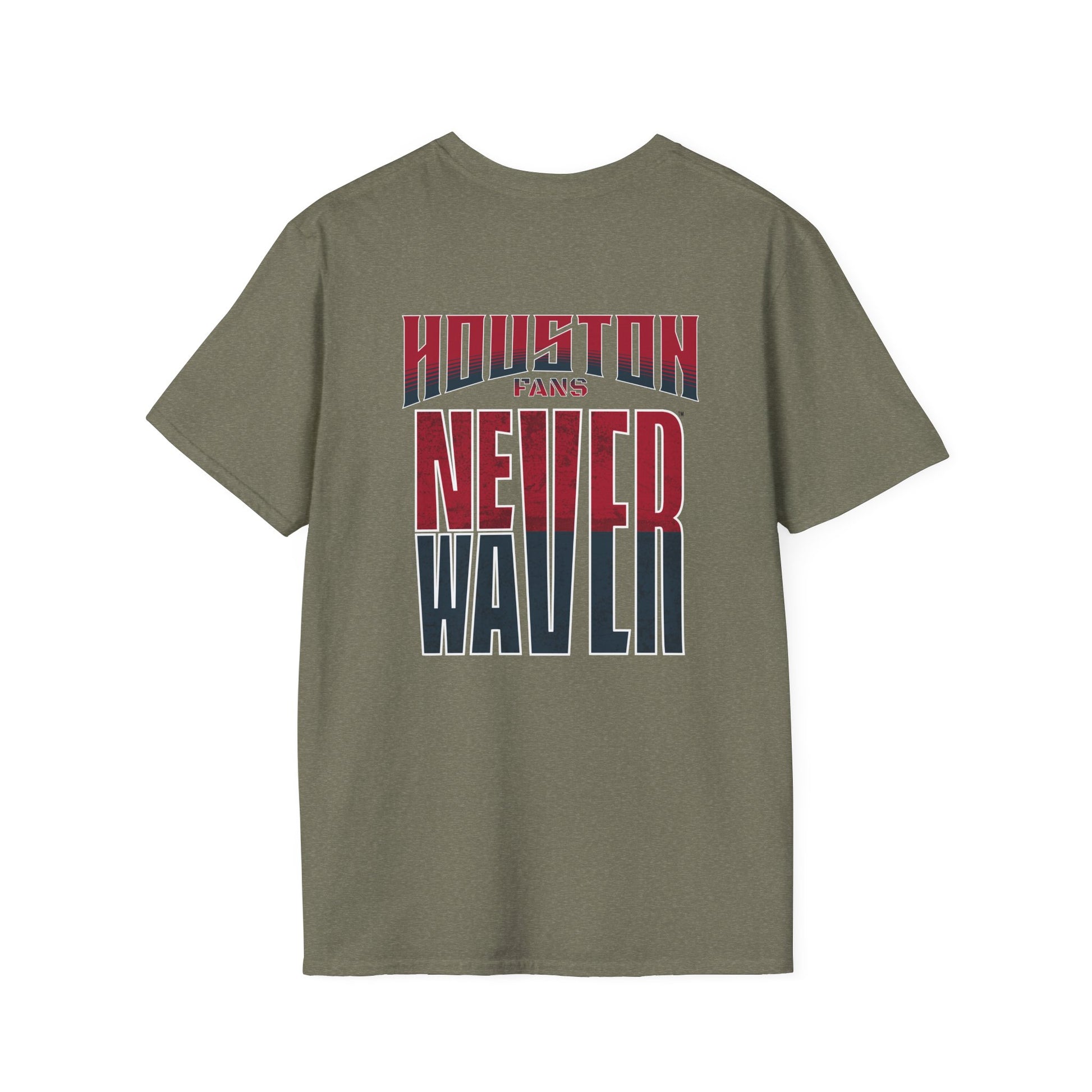 Huston Fans Never Waver Unisex Softstyle T-Shirt - Never Waver