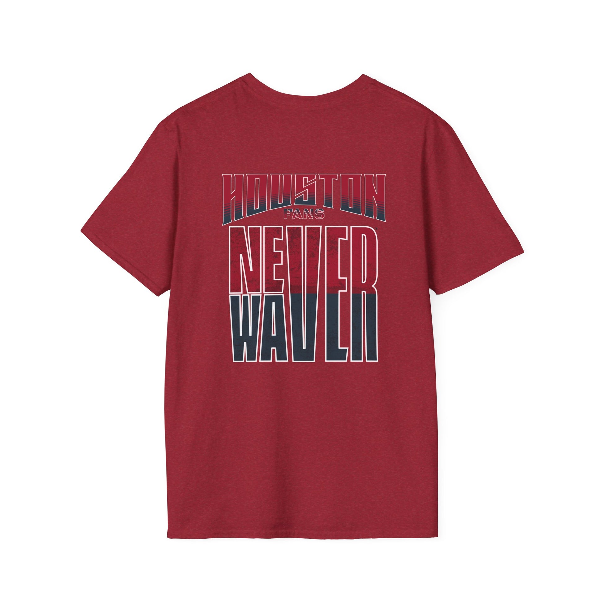 Huston Fans Never Waver Unisex Softstyle T-Shirt - Never Waver