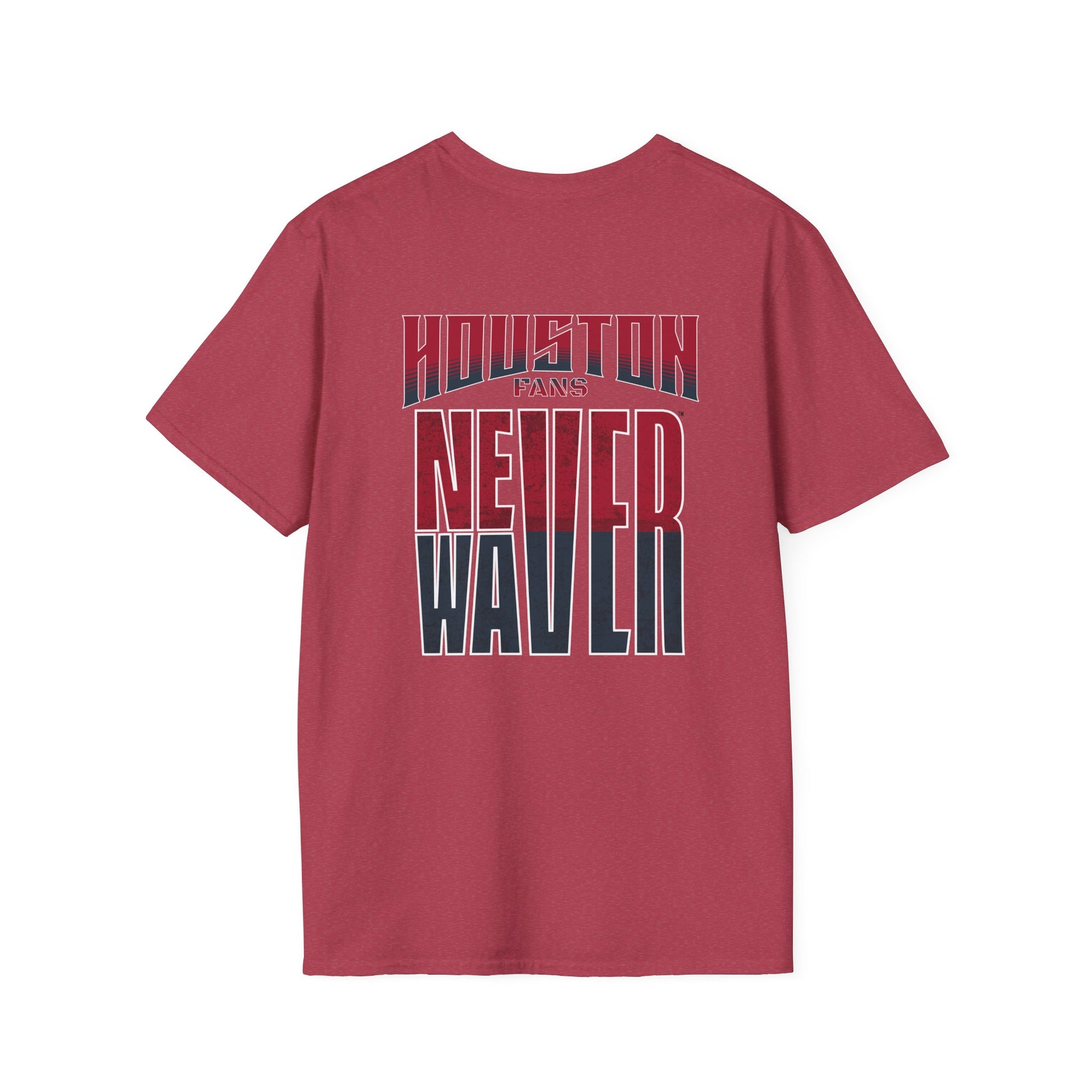 Huston Fans Never Waver Unisex Softstyle T-Shirt - Never Waver