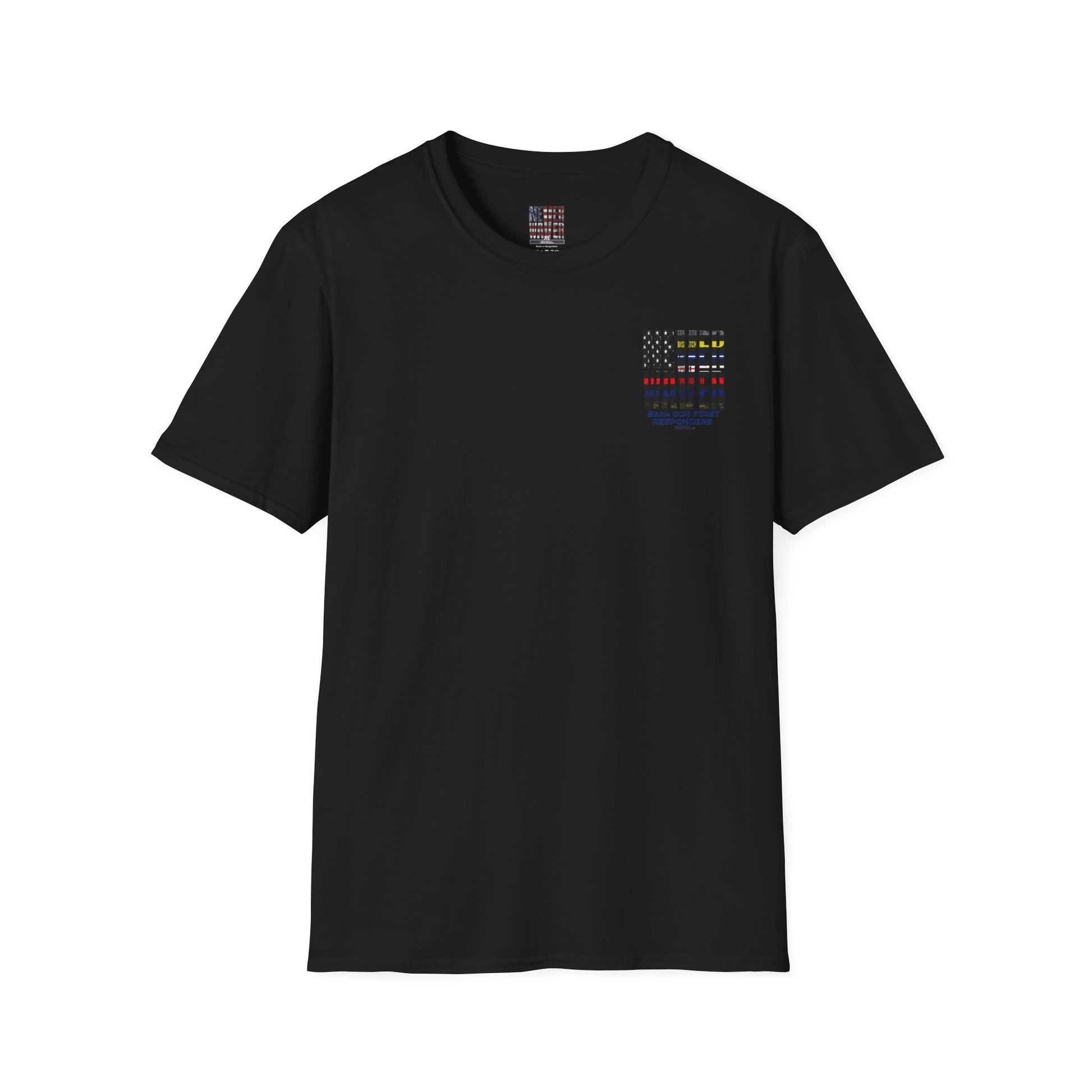 Never Waver Always Back Our First Responders Unisex Soft style T-Shirt - Never Waver