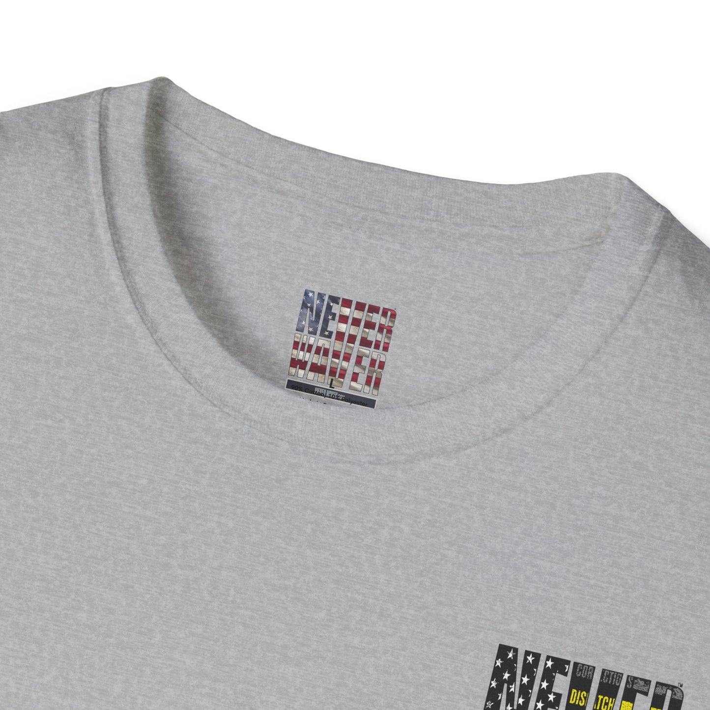 Never Waver Always Back Our First Responders Unisex Soft style T-Shirt - Never Waver