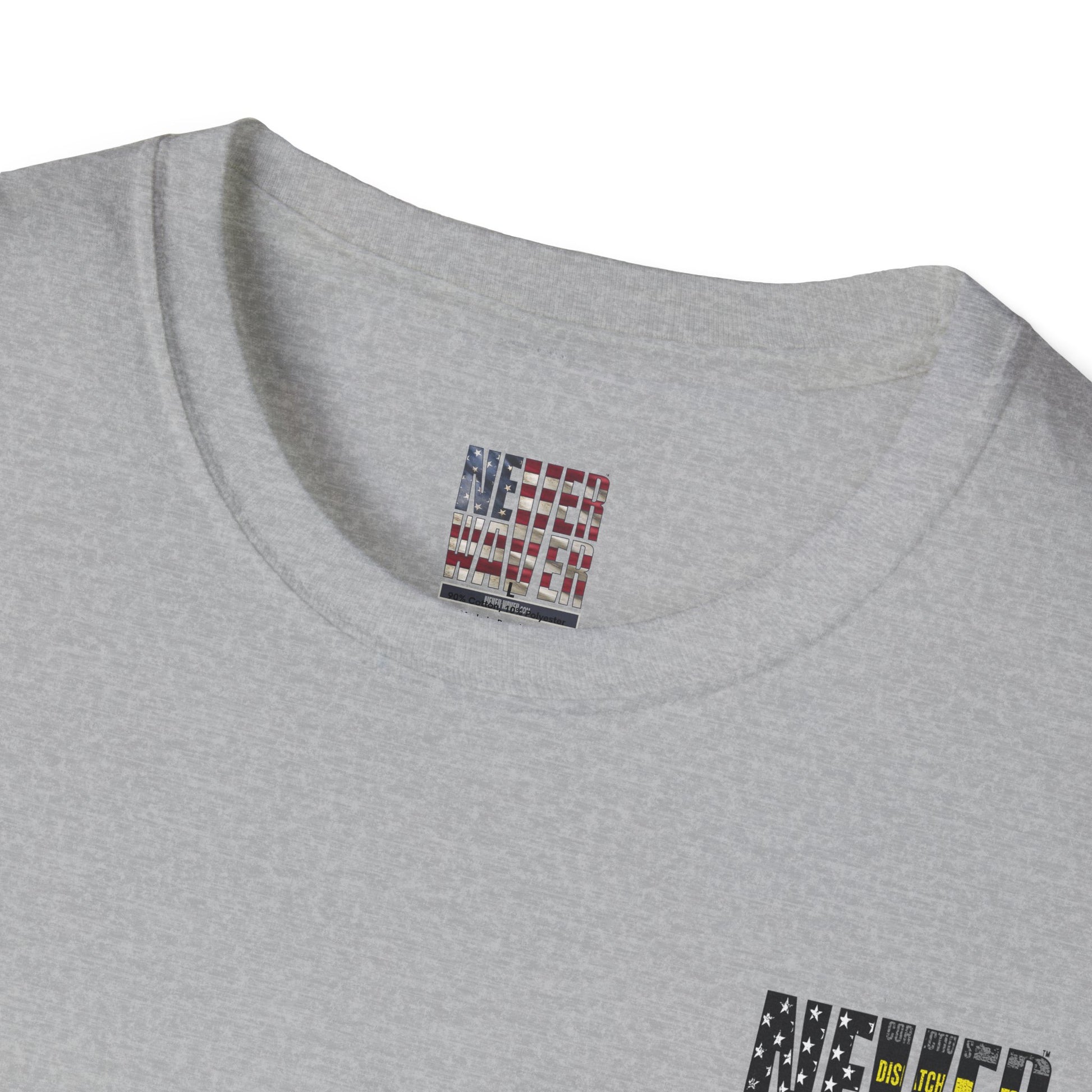 Never Waver Always Back Our First Responders Unisex Soft style T-Shirt - Never Waver
