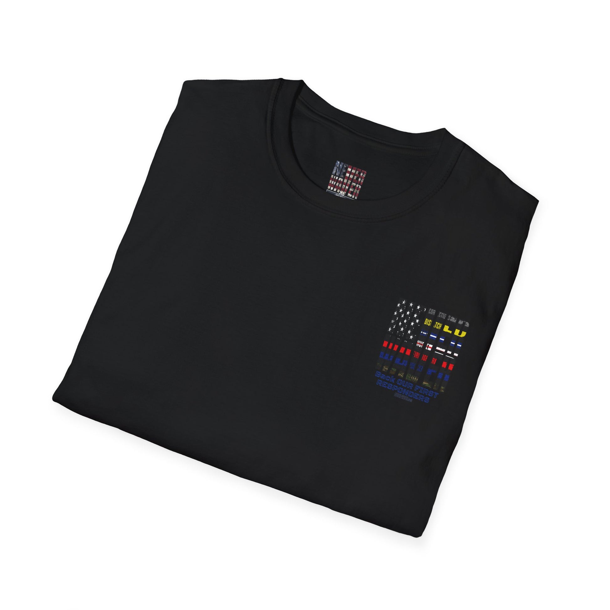 Never Waver Always Back Our First Responders Unisex Soft style T-Shirt - Never Waver
