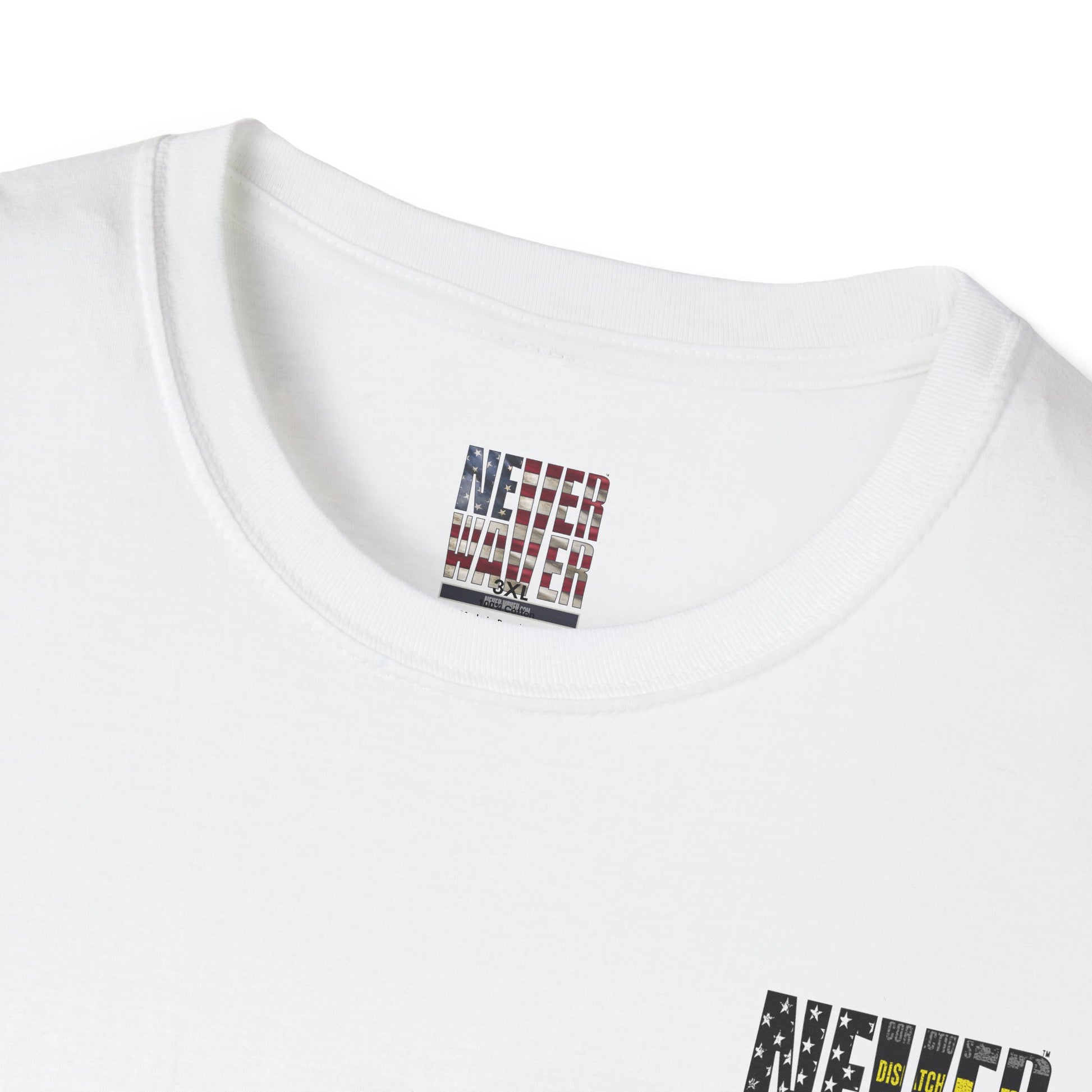 Never Waver Always Back Our First Responders Unisex Soft style T-Shirt - Never Waver