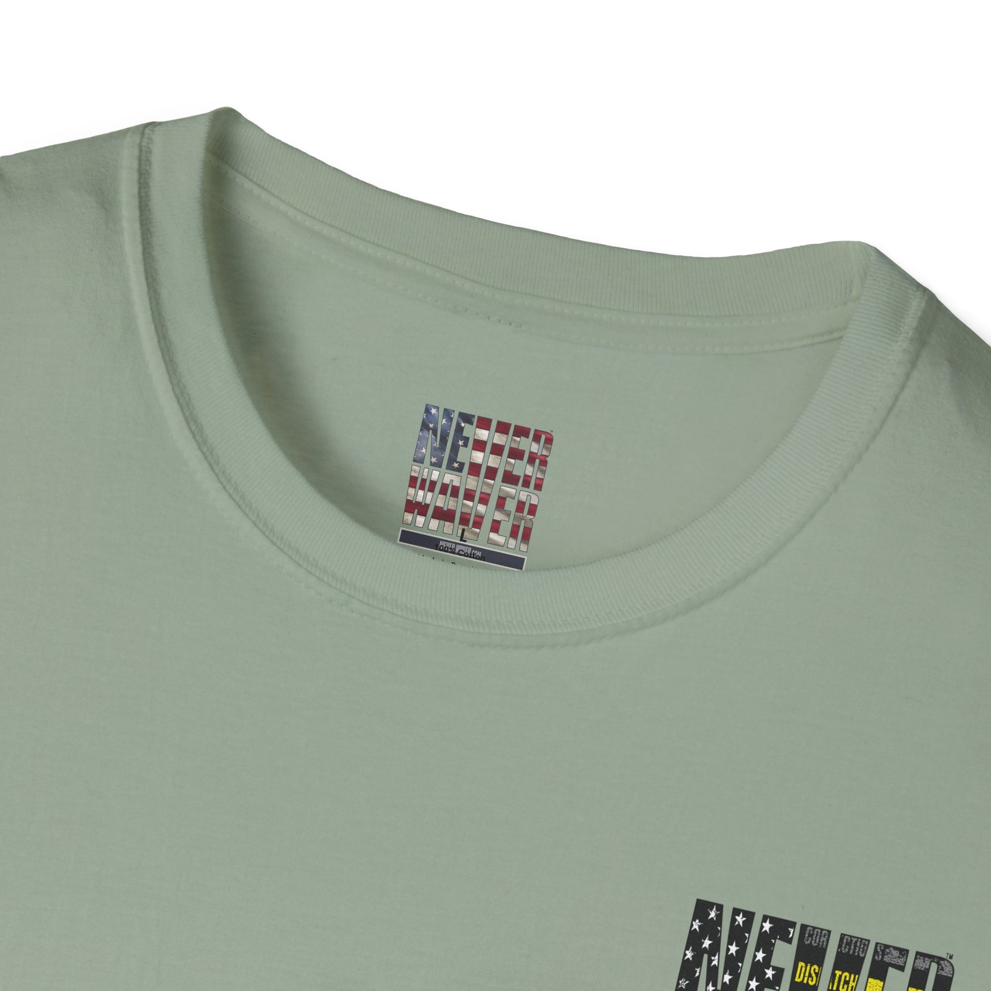 Never Waver Always Back Our First Responders Unisex Soft style T-Shirt - Never Waver