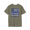 Never Waver Back The Blue  Unisex Softstyle T-Shirt - Never Waver