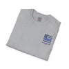 Never Waver Back The Blue  Unisex Softstyle T-Shirt - Never Waver