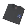 Never Waver Back The Blue  Unisex Softstyle T-Shirt - Never Waver