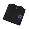 Never Waver Back The Blue  Unisex Softstyle T-Shirt - Never Waver