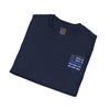 Never Waver Back The Blue  Unisex Softstyle T-Shirt - Never Waver