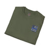 Never Waver Back The Blue  Unisex Softstyle T-Shirt - Never Waver
