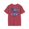 Never Waver Back The Blue  Unisex Softstyle T-Shirt - Never Waver