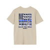 Never Waver Back The Blue  Unisex Softstyle T-Shirt - Never Waver