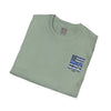 Never Waver Back The Blue  Unisex Softstyle T-Shirt - Never Waver