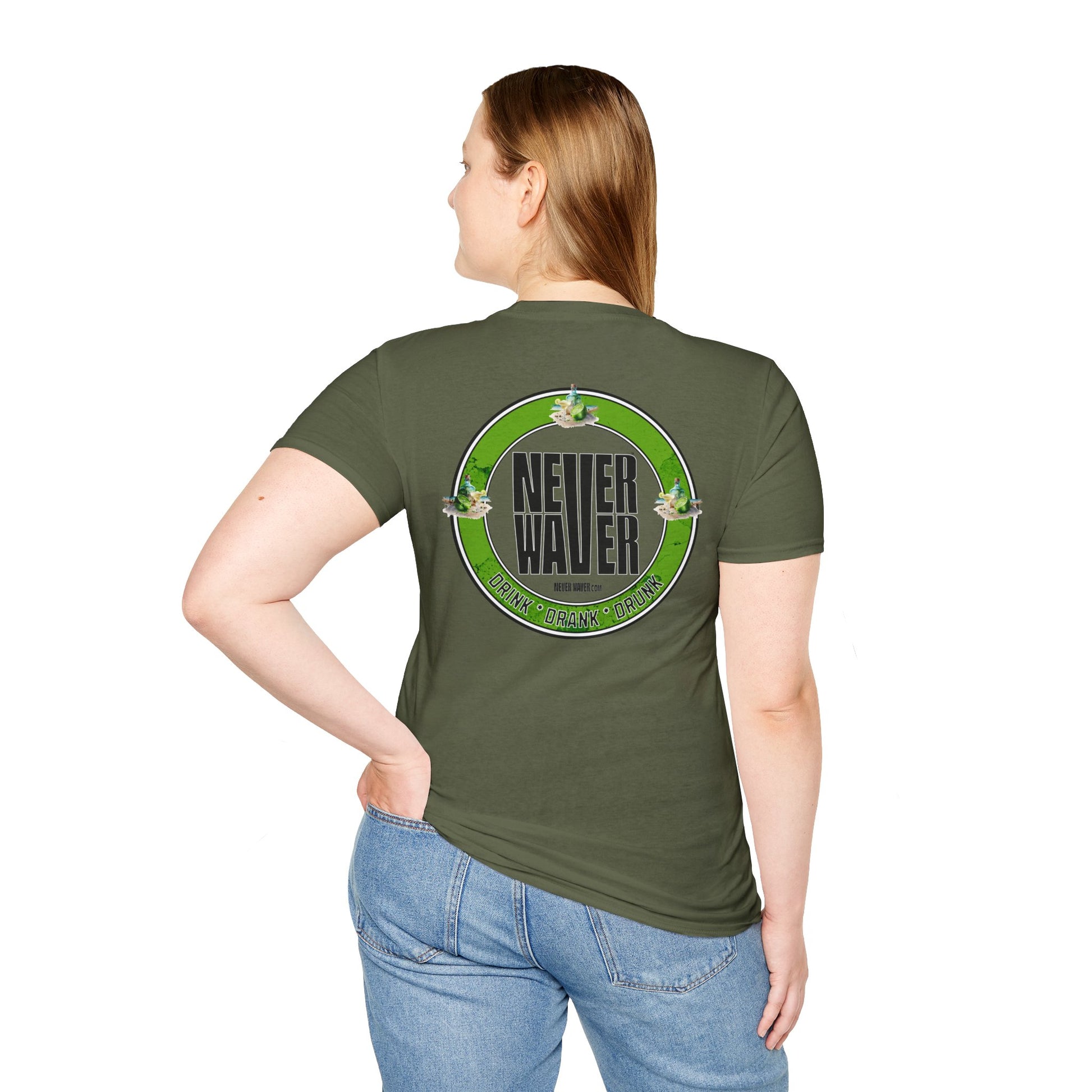 Never Waver Drink Drank Drunk Unisex Soft style T-Shirt - Never Waver