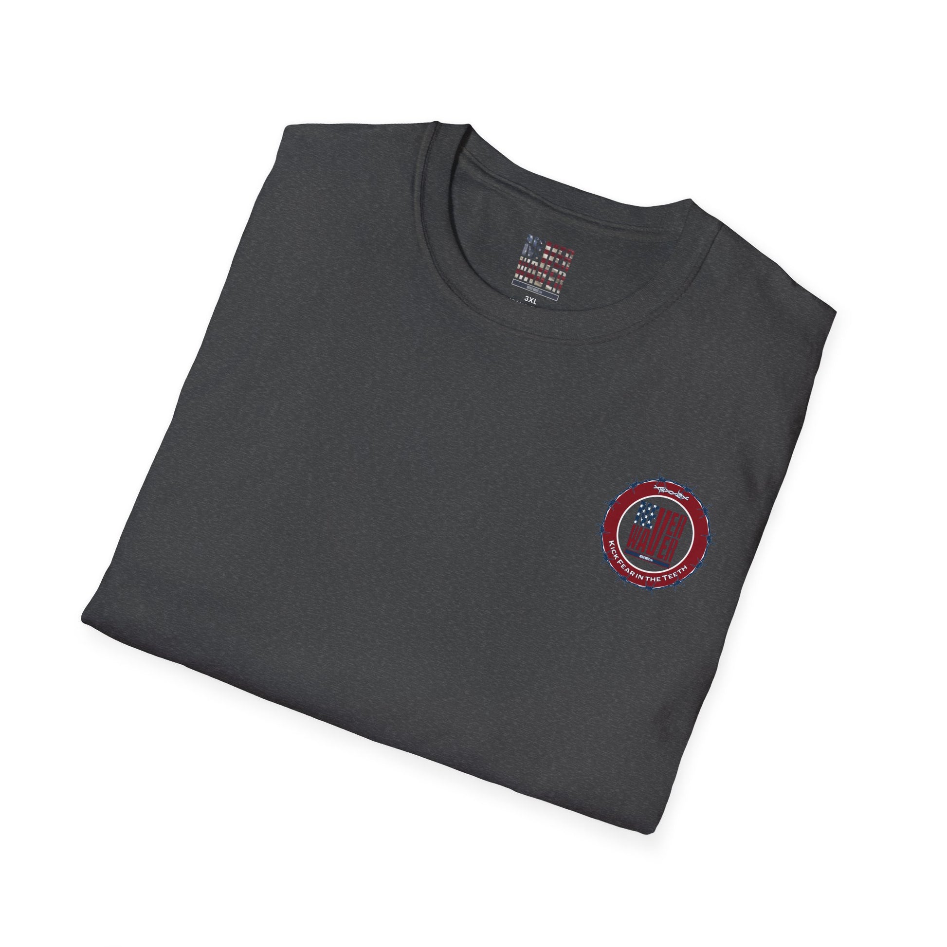 NEVER WAVER KICK FEAR IN THE TEETH Unisex Softstyle T-Shirt - Never Waver
