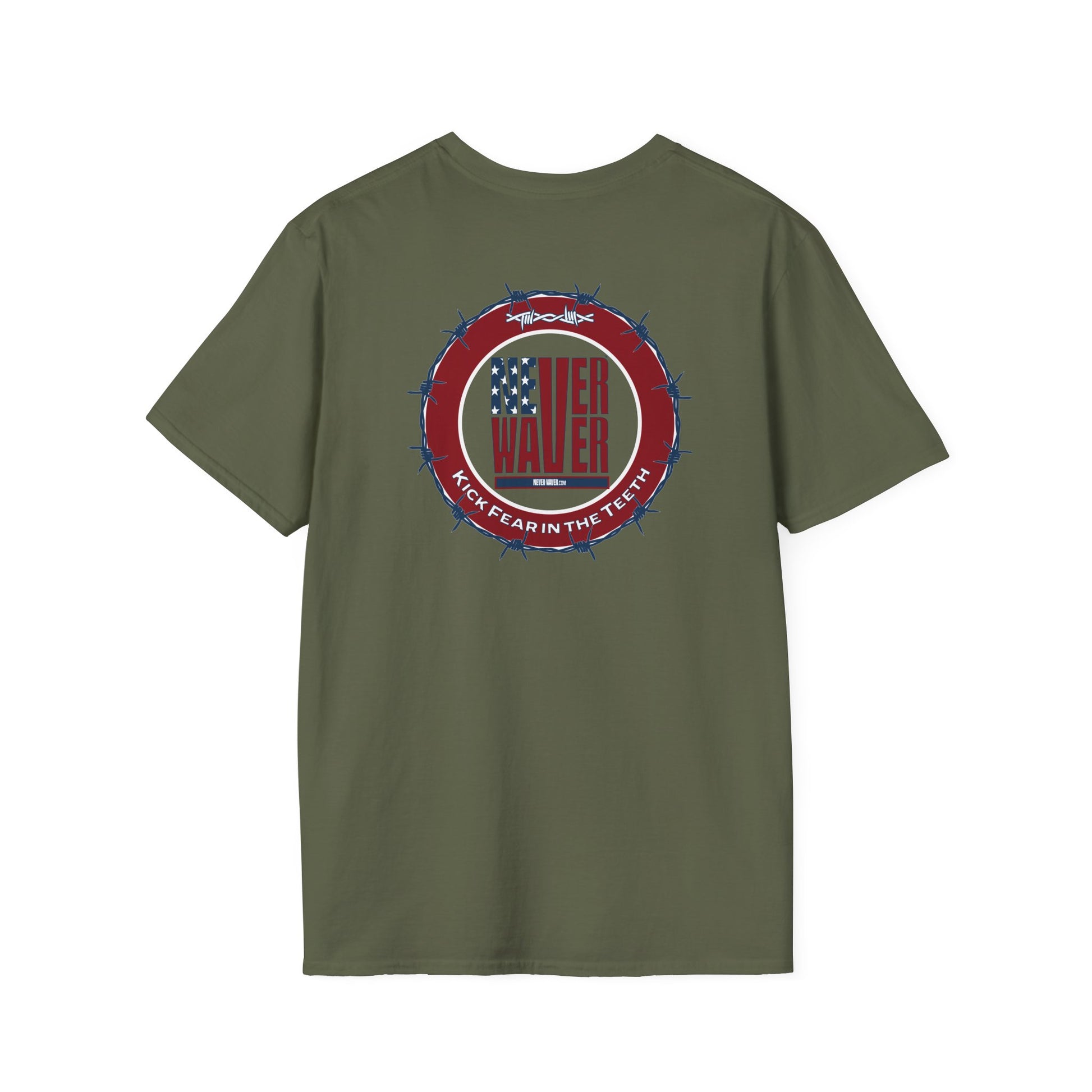 NEVER WAVER KICK FEAR IN THE TEETH Unisex Softstyle T-Shirt - Never Waver