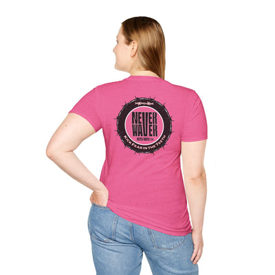 NEVER WAVER KICK FEAR IN THE TEETH Unisex Softstyle T-Shirt - Never Waver