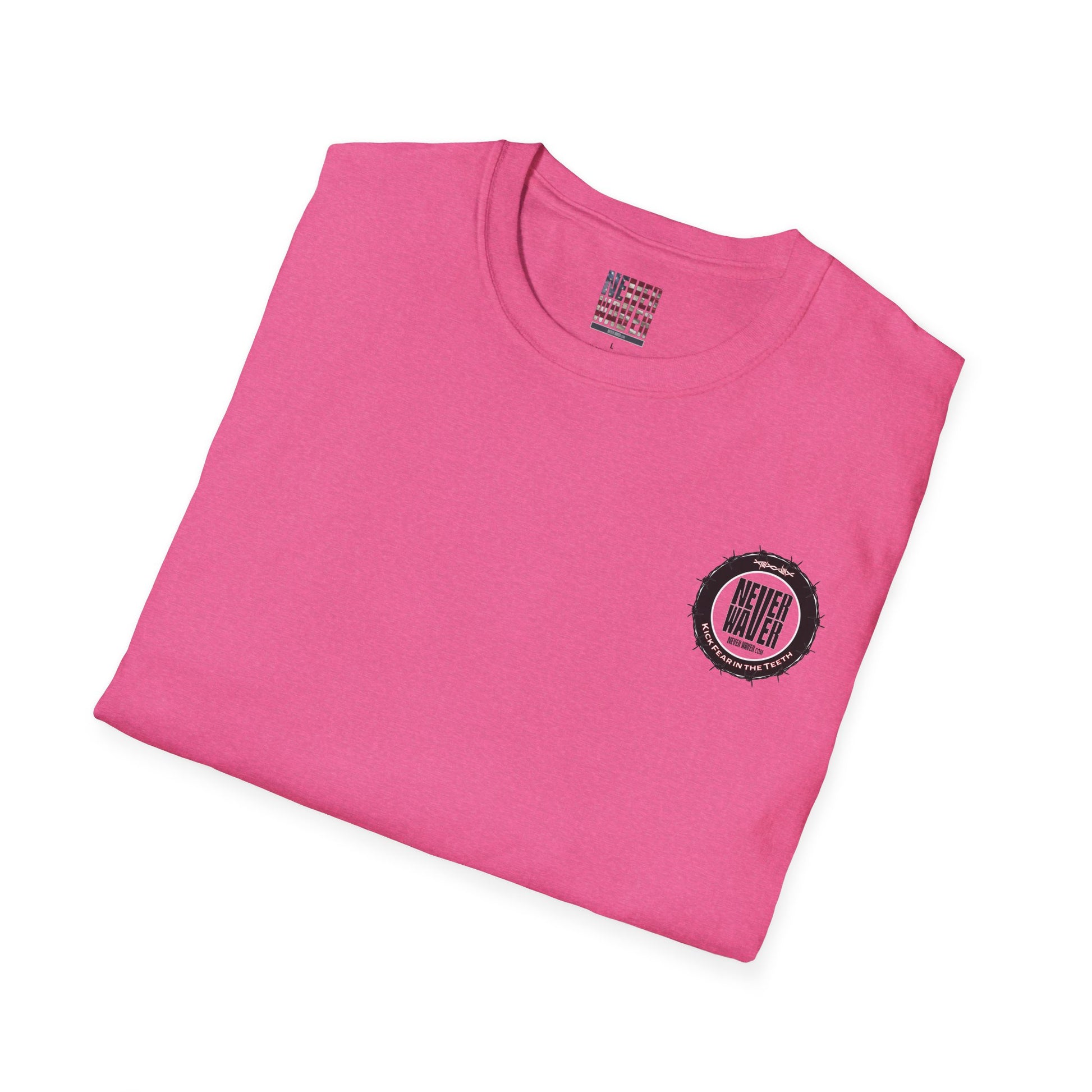 NEVER WAVER KICK FEAR IN THE TEETH Unisex Softstyle T-Shirt - Never Waver