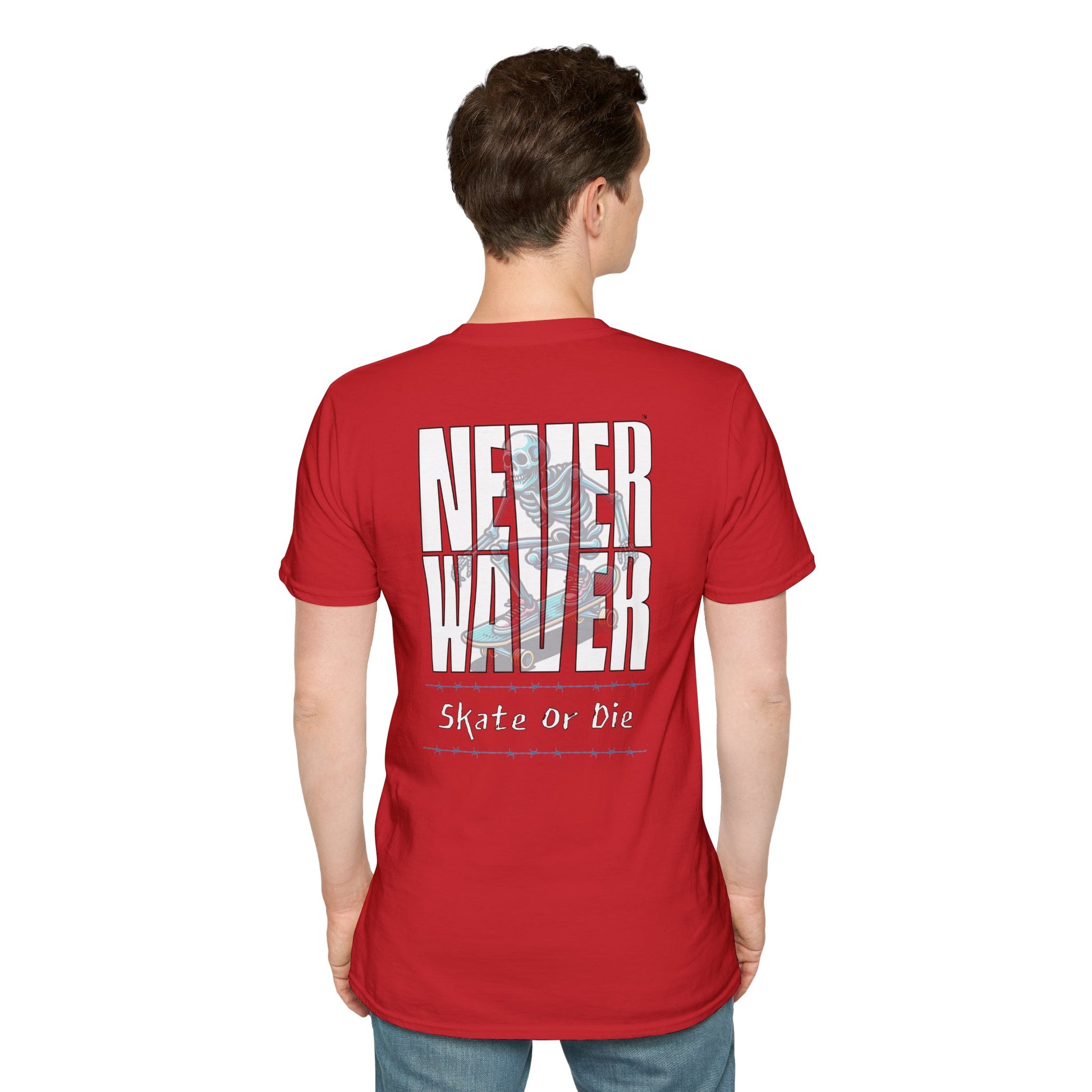 Never Waver Skate or Die Unisex Softstyle T-Shirt - Never Waver