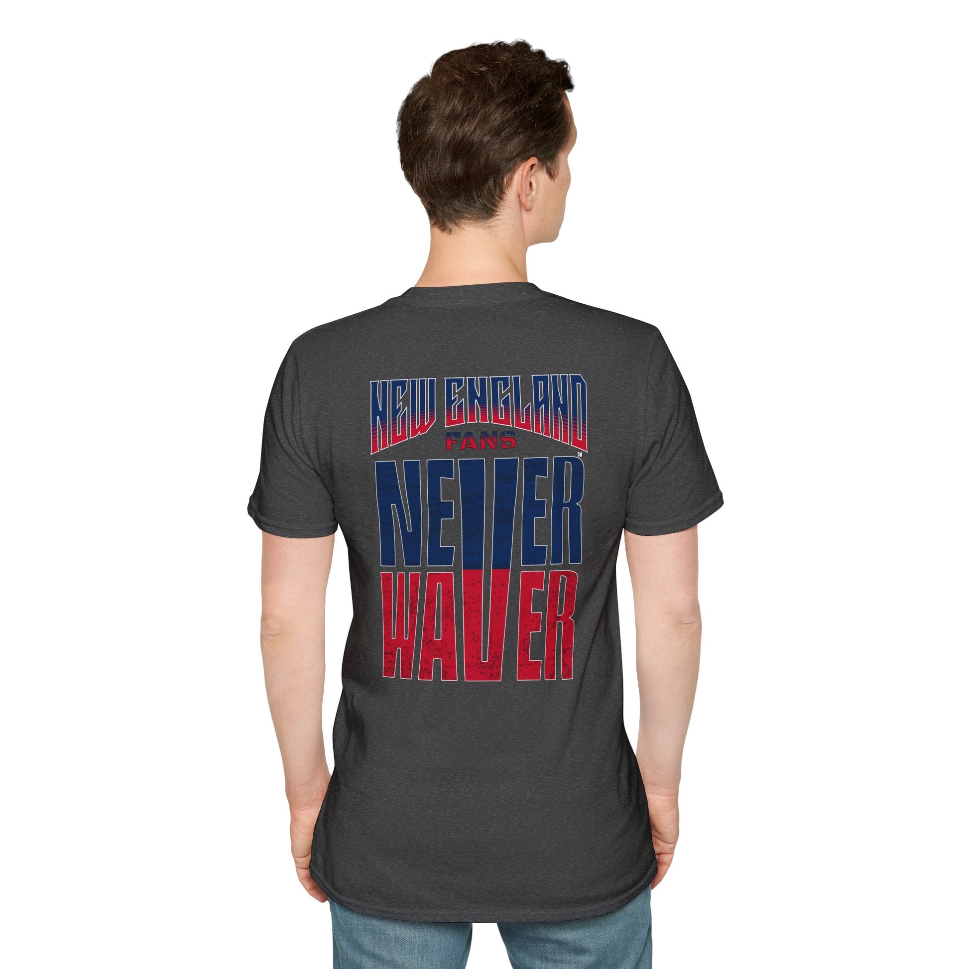 New England Fans Never Waver Unisex Softstyle T-Shirt - Never Waver