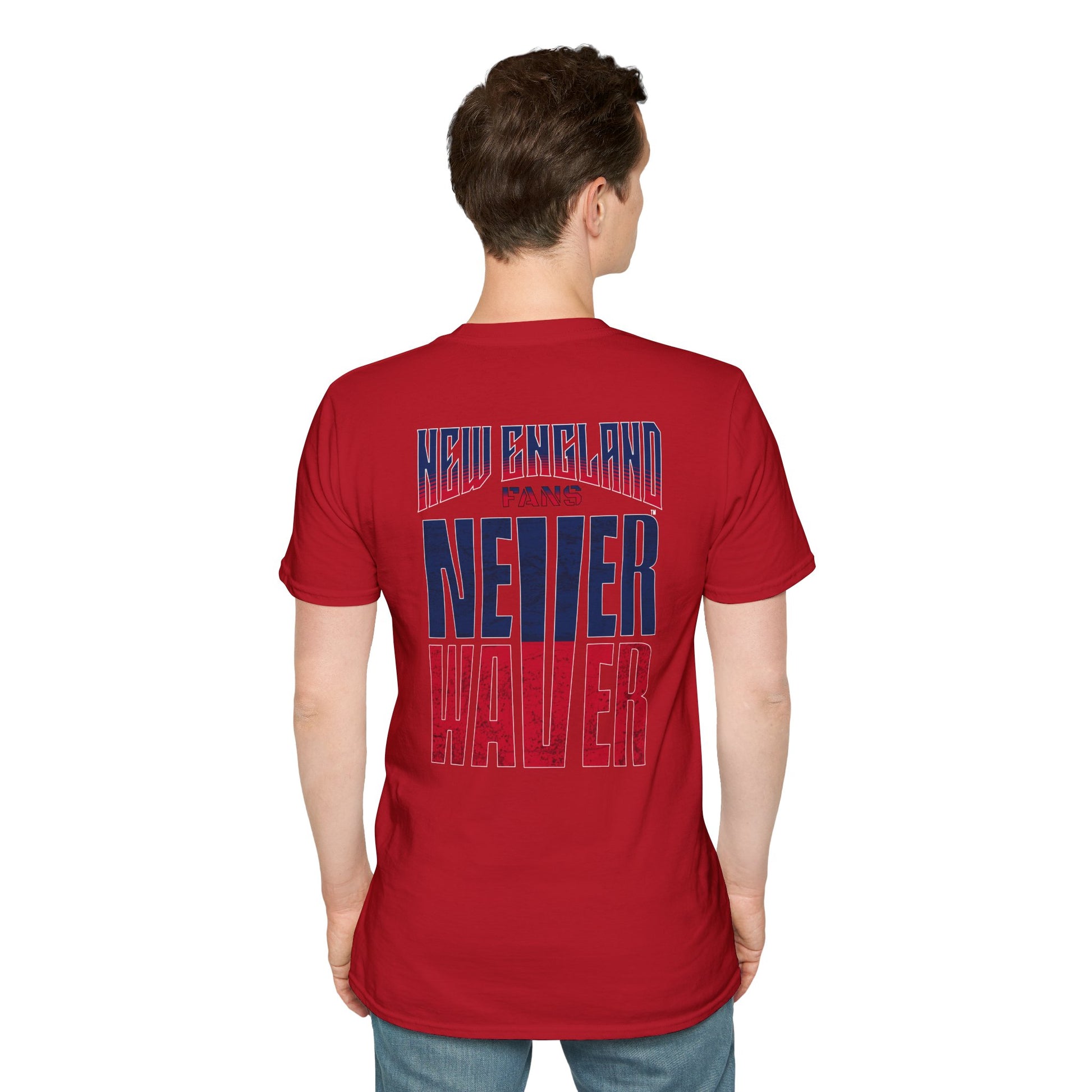 New England Fans Never Waver Unisex Softstyle T-Shirt - Never Waver