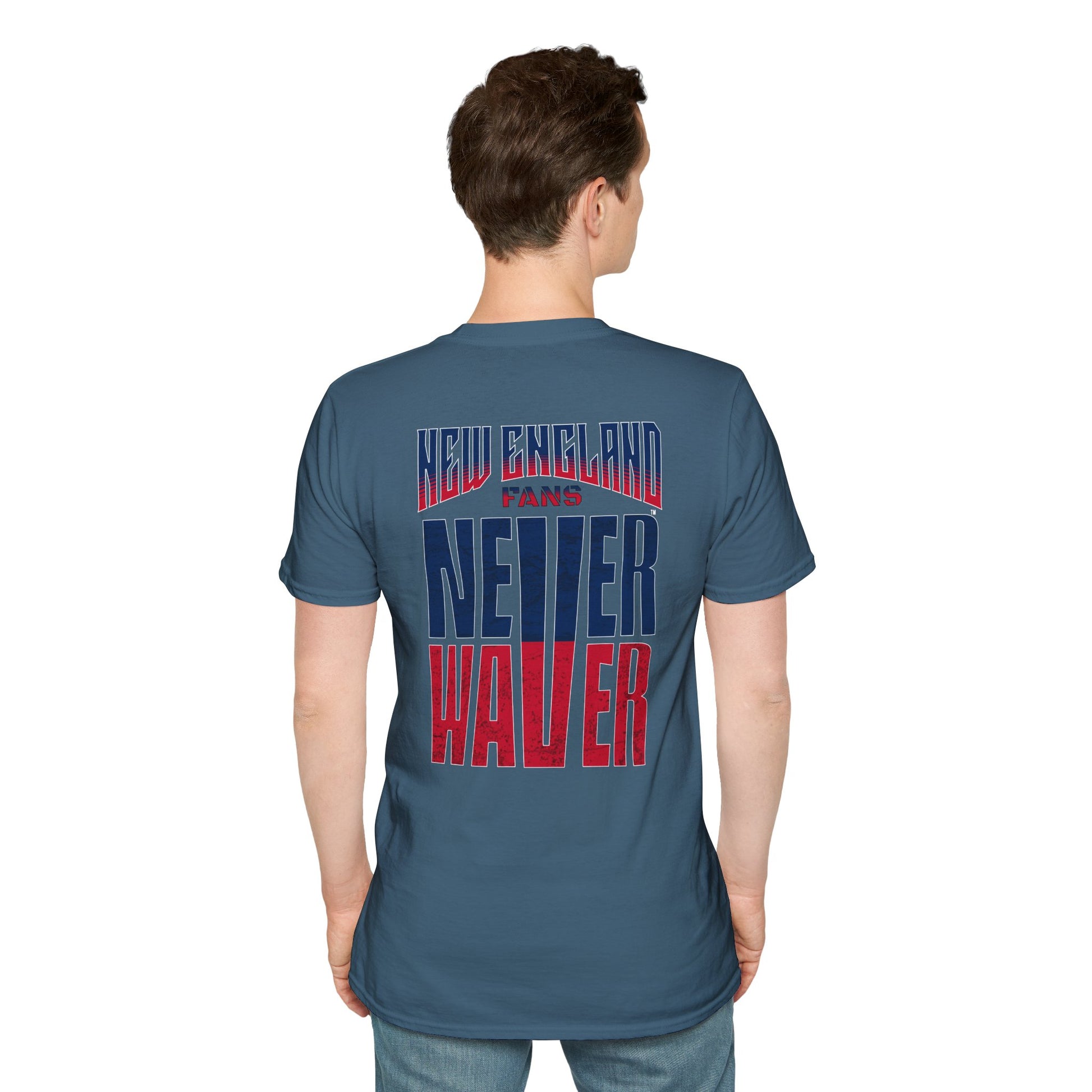 New England Fans Never Waver Unisex Softstyle T-Shirt - Never Waver