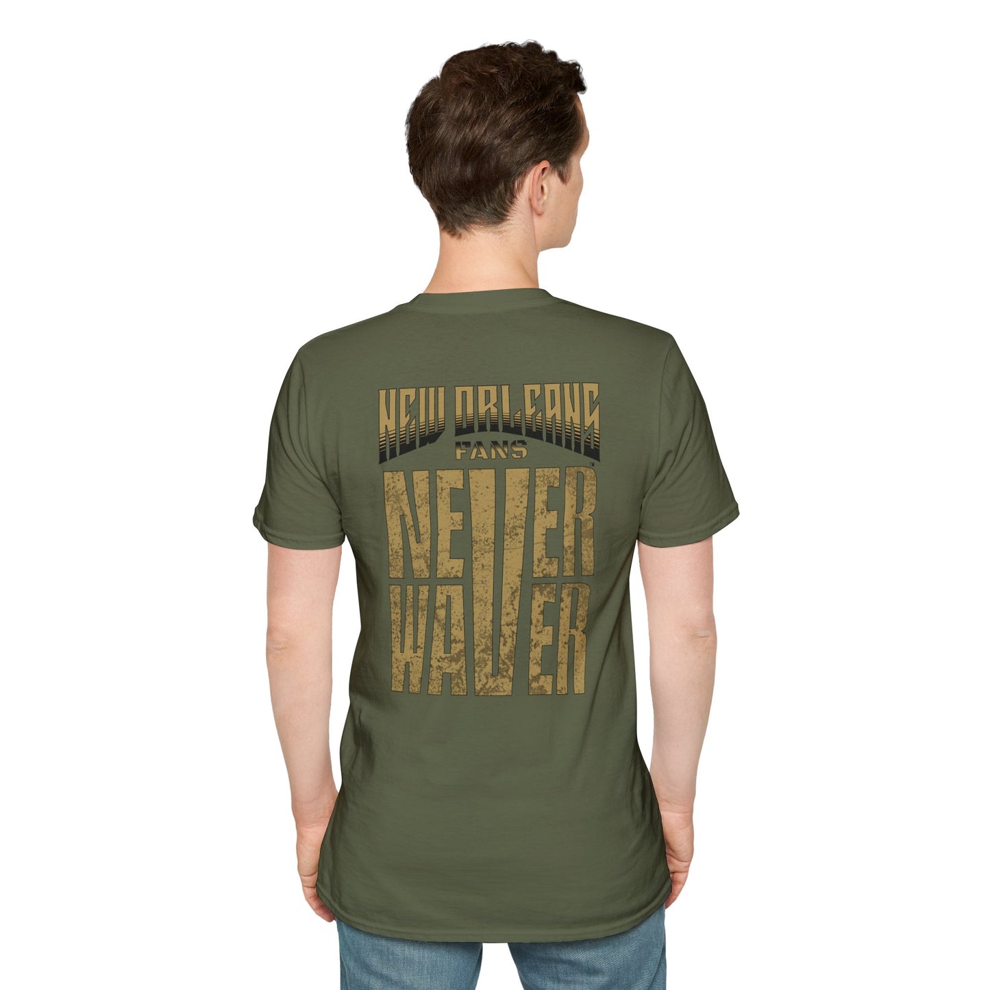New Orleans Fans Never Waver Unisex Softstyle T-Shirt - Never Waver